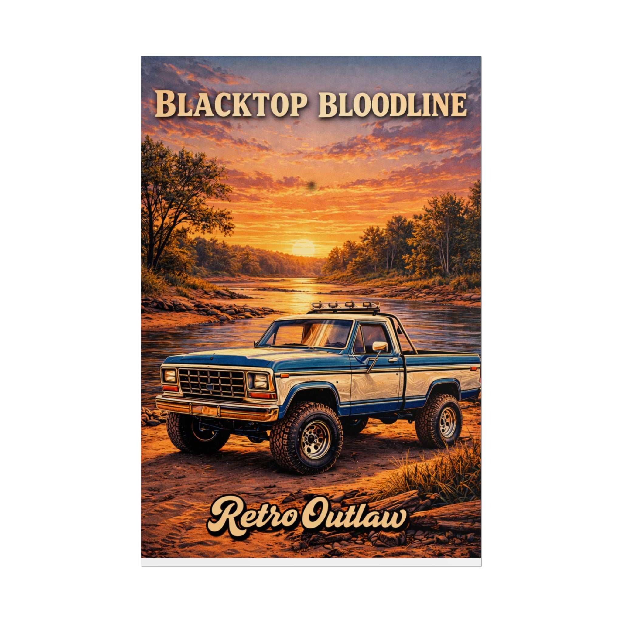 Retro Outlaw — Vintage Truck Rolled Poster