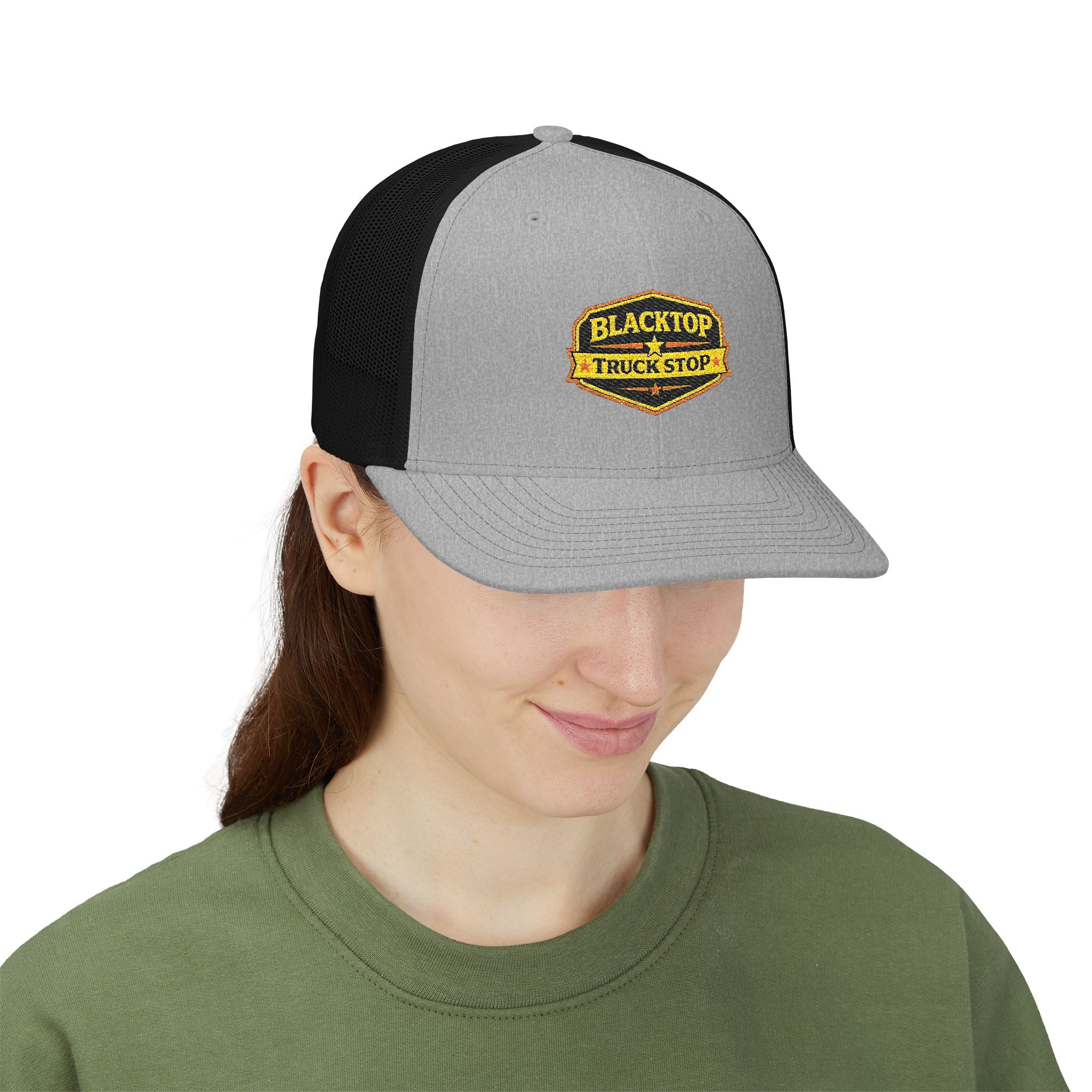 Blacktop Truck Stop — Embroidered Trucker Cap