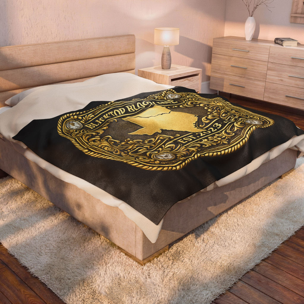 Gold Buckle — Velveteen Plush Blanket