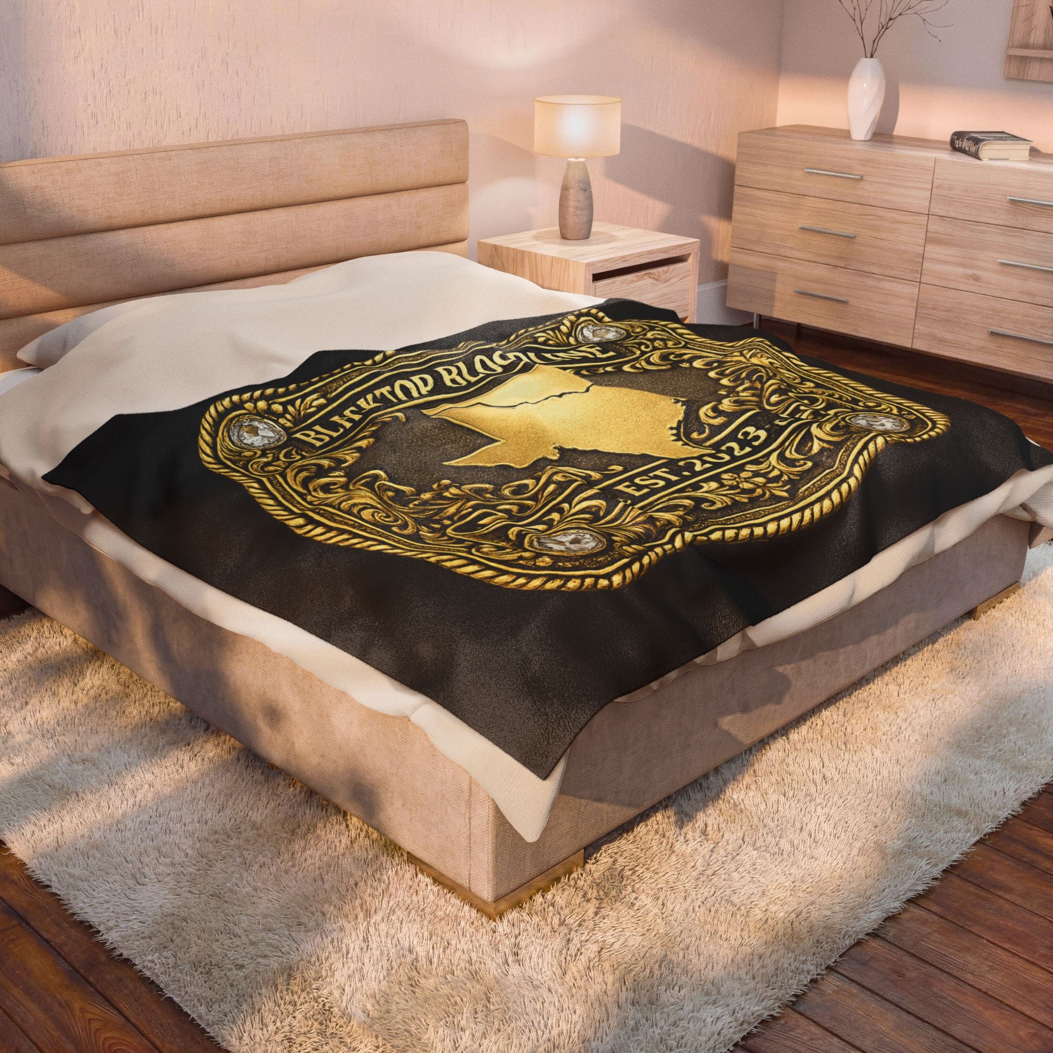 Gold Buckle — Velveteen Plush Blanket