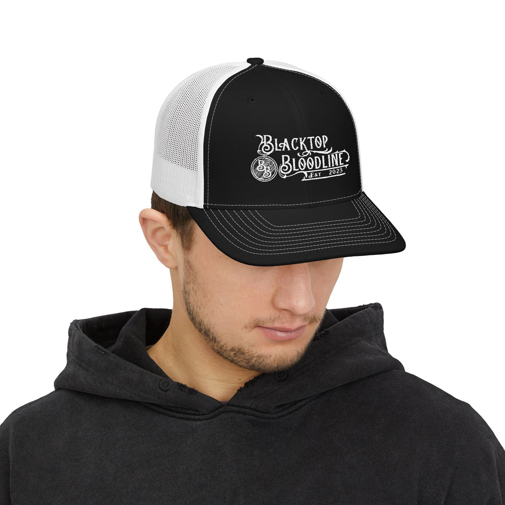 Blacktop Bloodline Original Logo - Embroidered Snapback Trucker Hat 🎁 FREE Sticker Promo