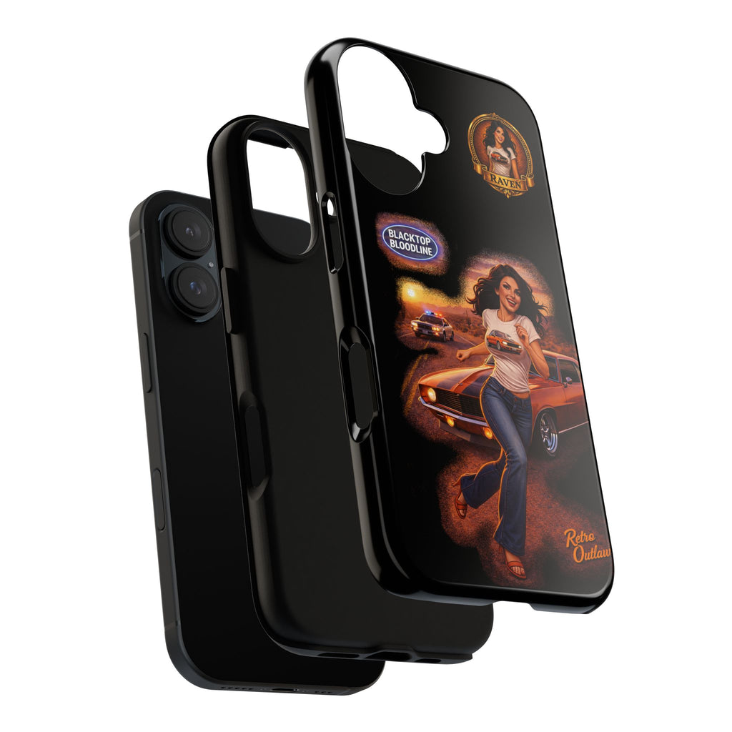 Retro Outlaw | Pin-Up Girl Series | Raven — Tough Phone Case