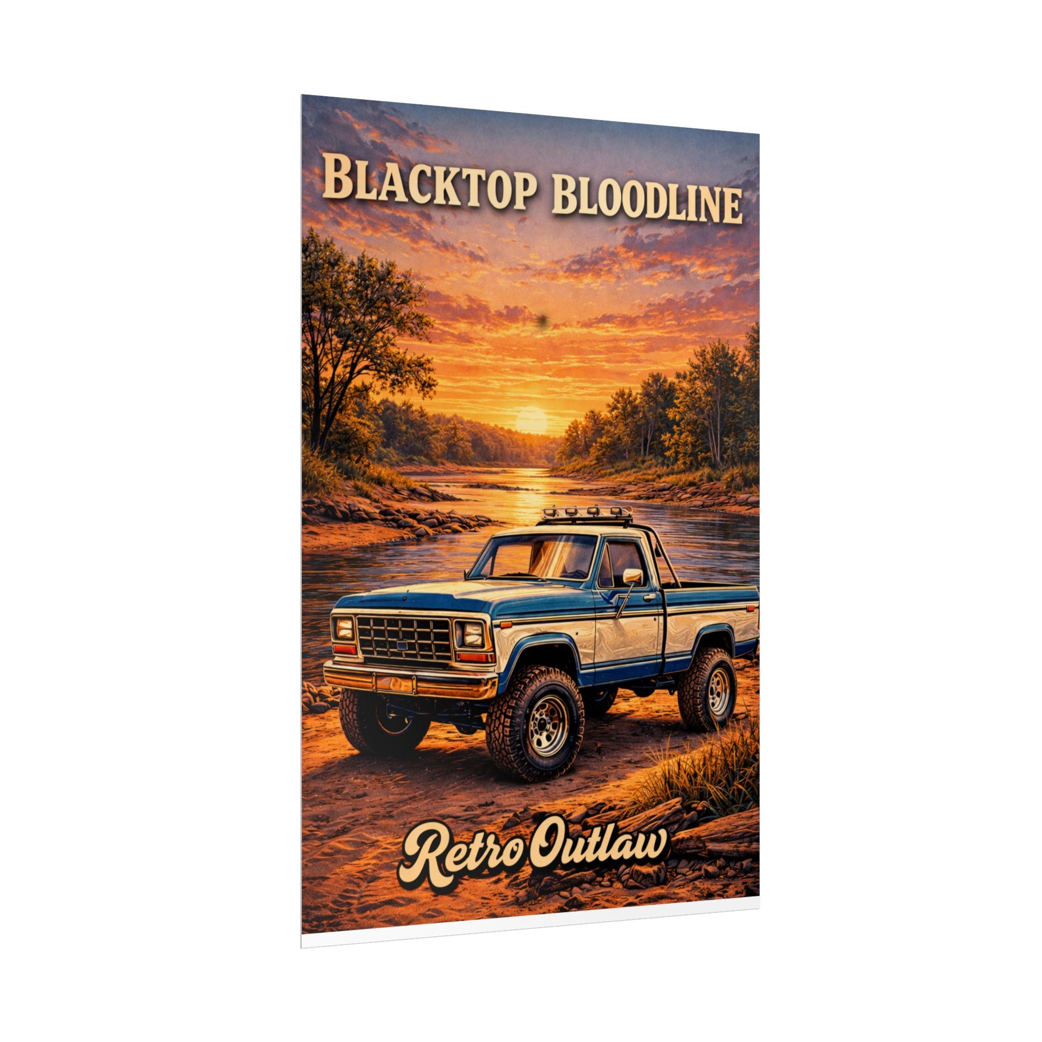 Retro Outlaw — Vintage Truck Rolled Poster