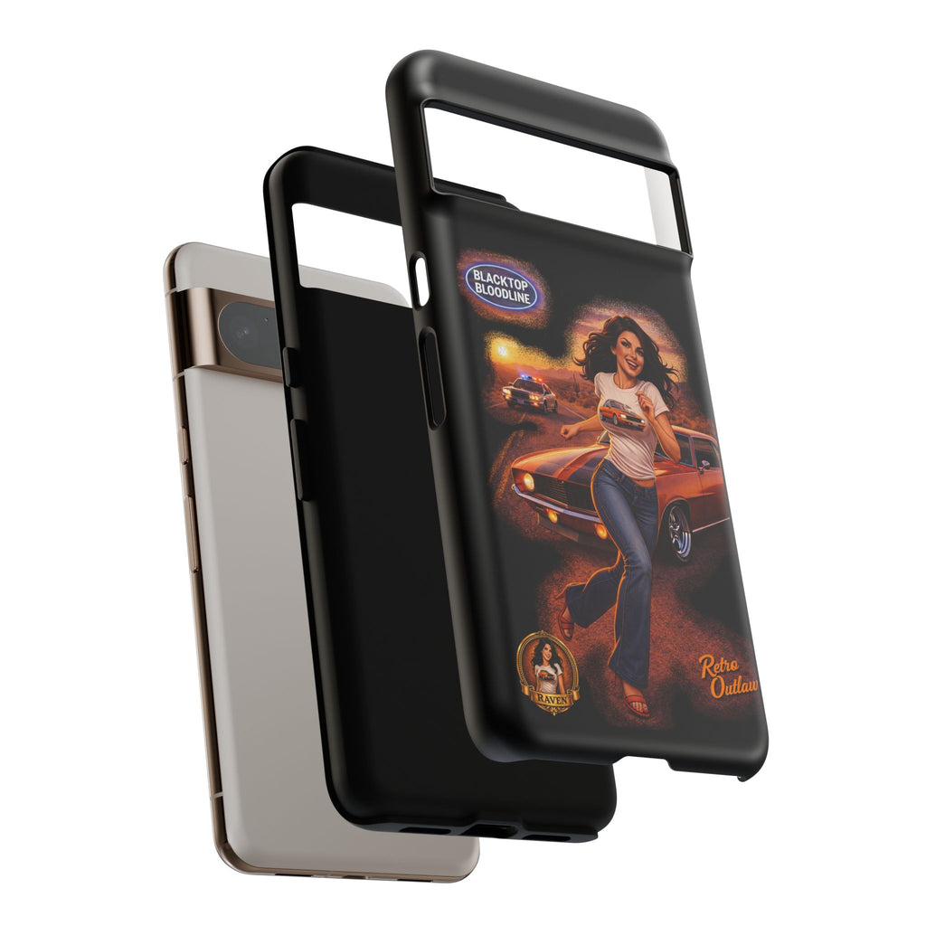Retro Outlaw | Pin-Up Girl Series | Raven — Tough Phone Case