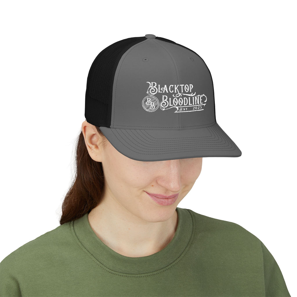 Blacktop Bloodline Original Logo - Embroidered Snapback Trucker Hat 🎁 FREE Sticker Promo