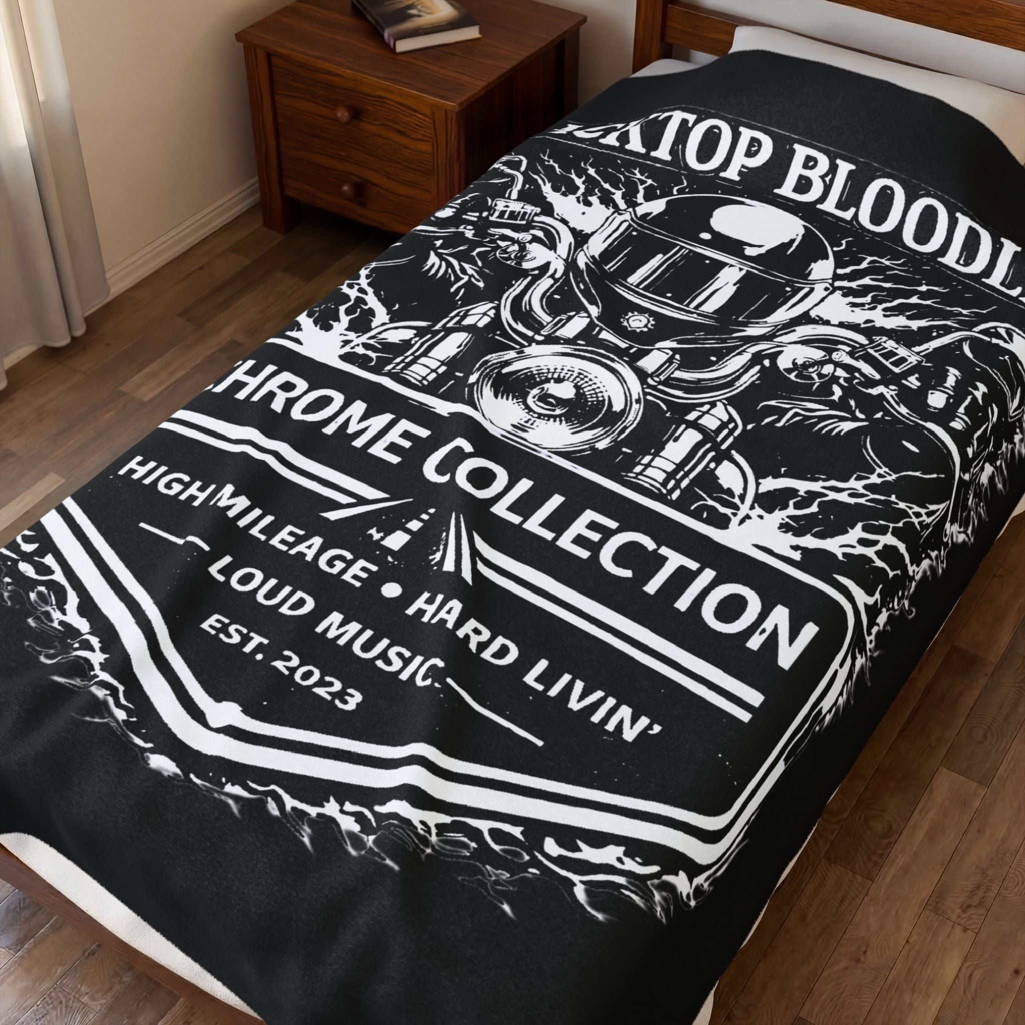 Chrome Collection — Velveteen Throw Blanket