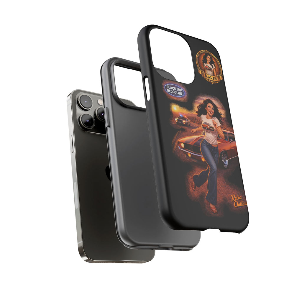 Retro Outlaw | Pin-Up Girl Series | Raven — Tough Phone Case