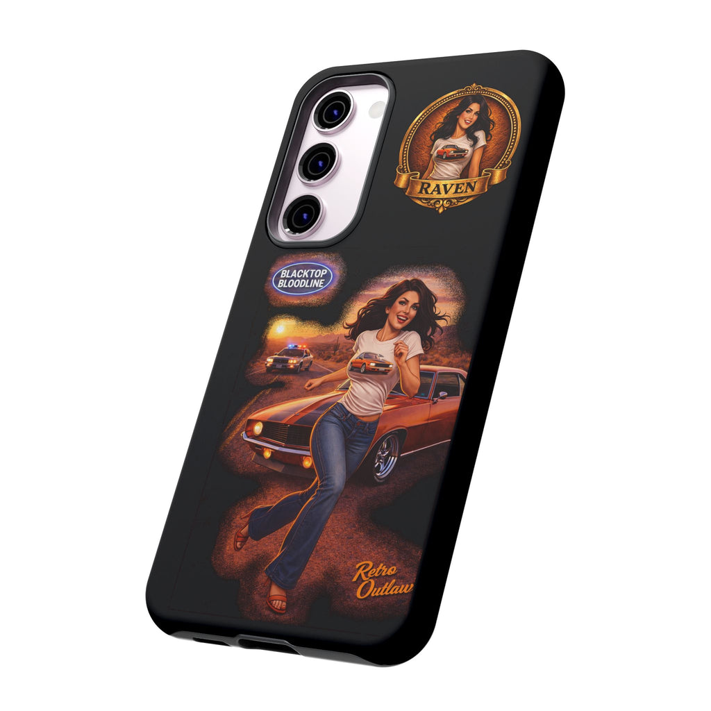 Retro Outlaw | Pin-Up Girl Series | Raven — Tough Phone Case