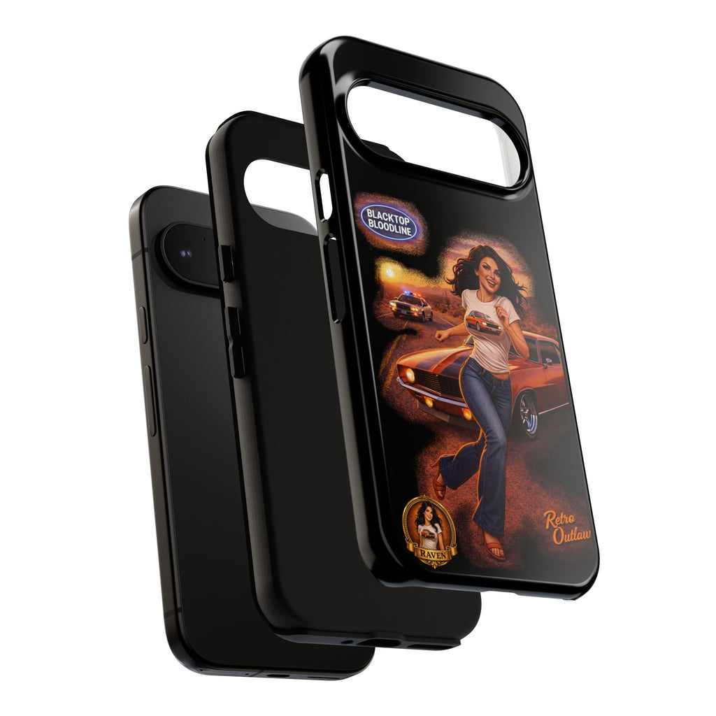 Retro Outlaw | Pin-Up Girl Series | Raven — Tough Phone Case