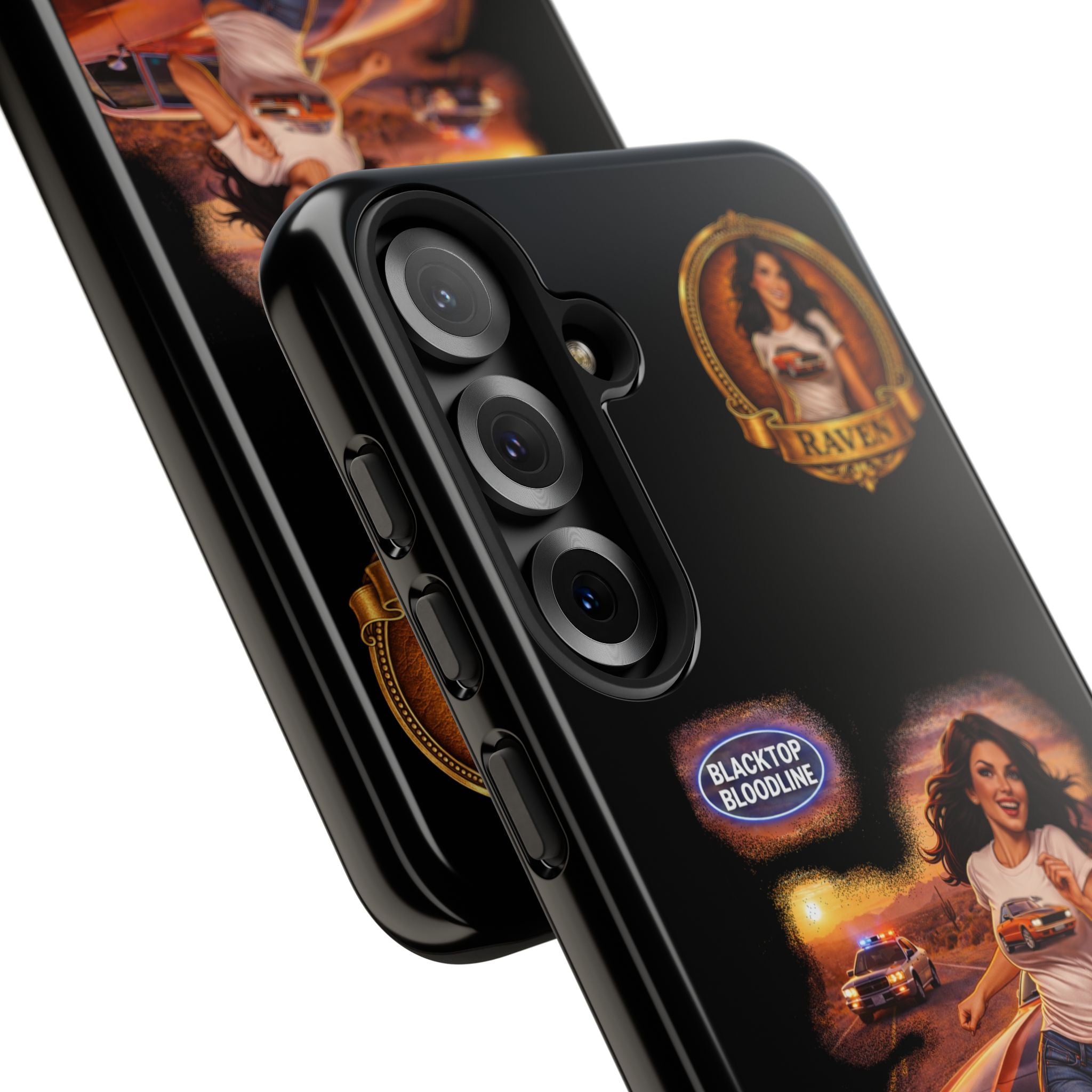 Retro Outlaw | Pin-Up Girl Series | Raven — Tough Phone Case