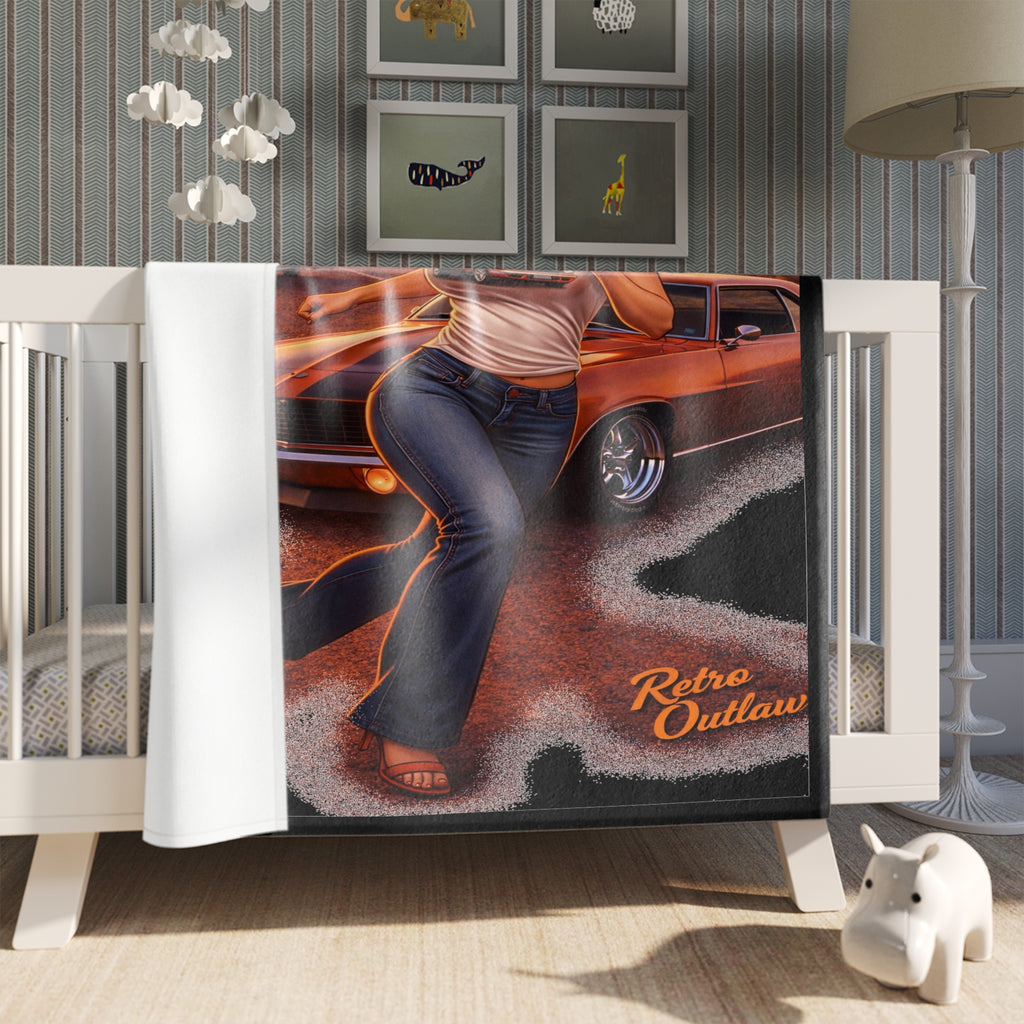 Retro Outlaw | Pin-Up Girl Series | Raven — Cozy Throw