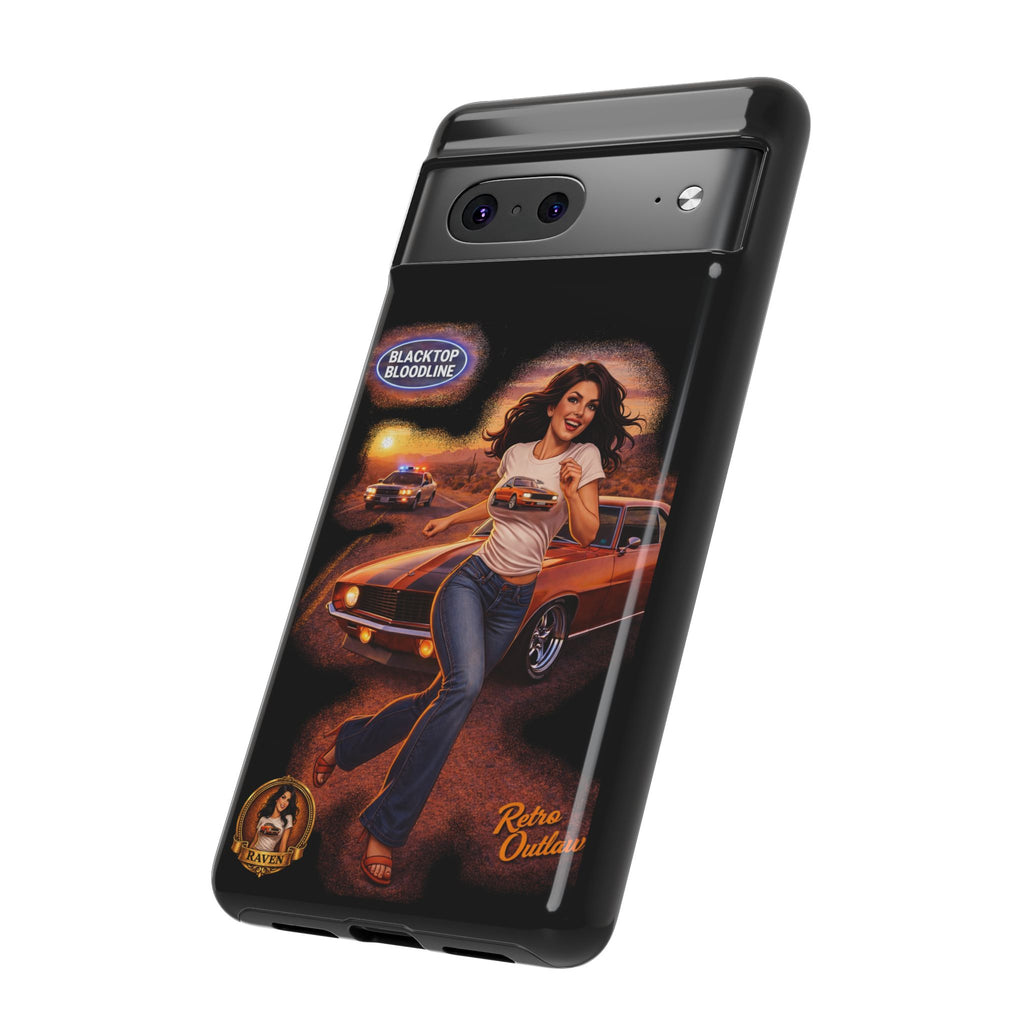 Retro Outlaw | Pin-Up Girl Series | Raven — Tough Phone Case