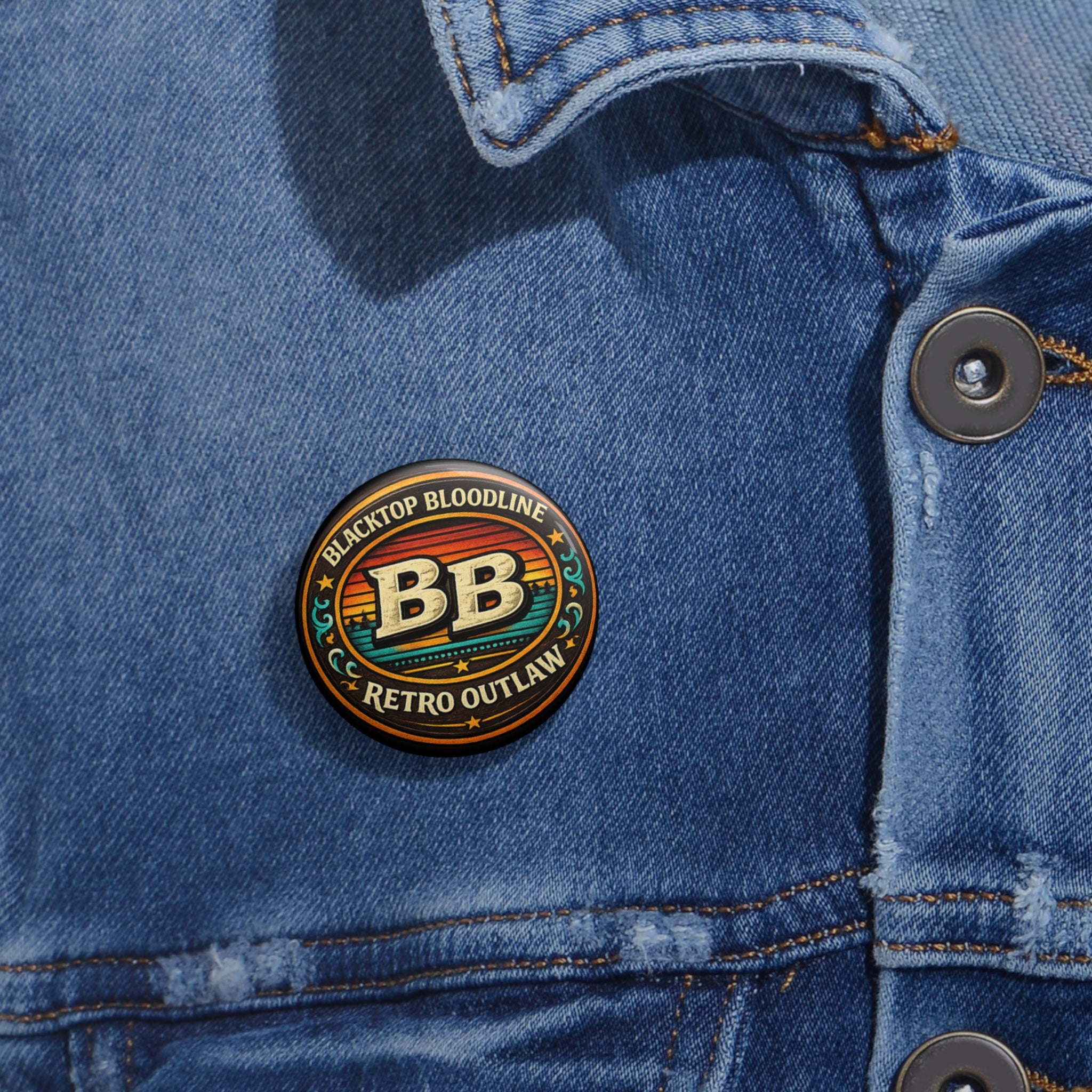Retro Outlaw — Logo Pin Button