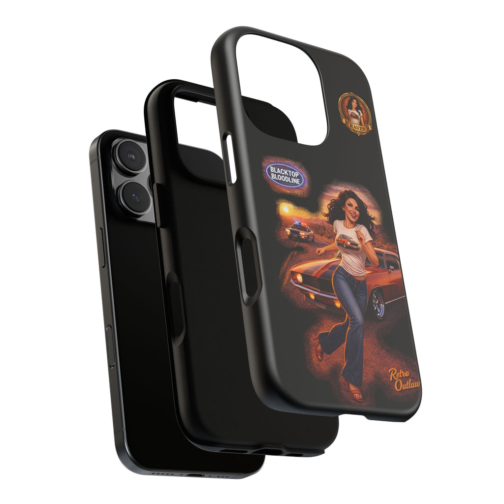 Retro Outlaw | Pin-Up Girl Series | Raven — Tough Phone Case
