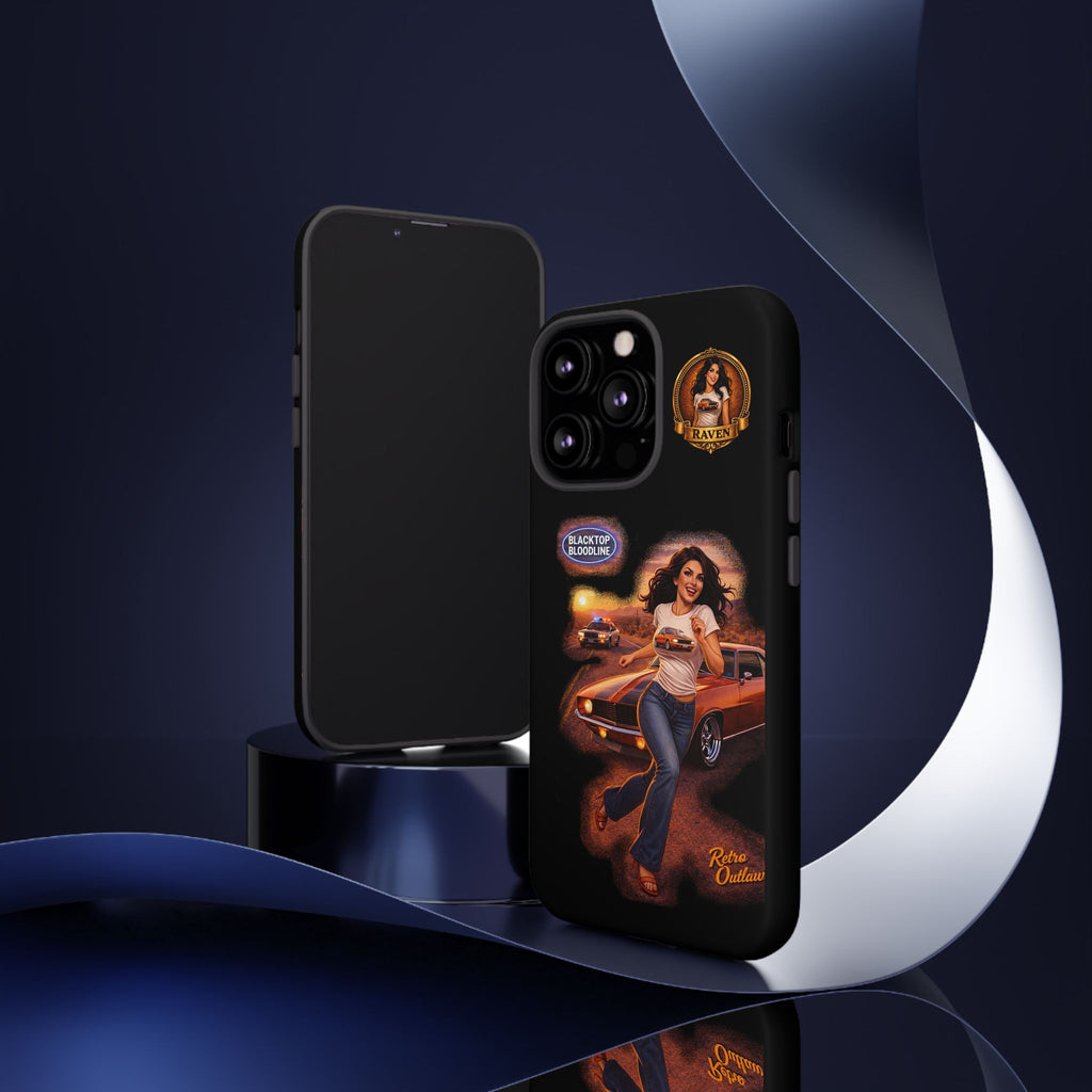 Retro Outlaw | Pin-Up Girl Series | Raven — Tough Phone Case