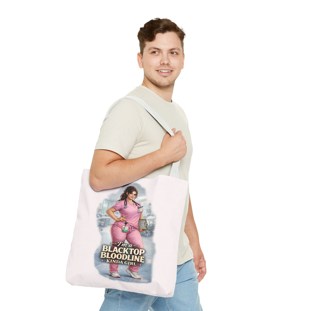 Blacktop Bloodline Kinda Girl – Nurse Tote Bag (Healthcare Hero Edition)
