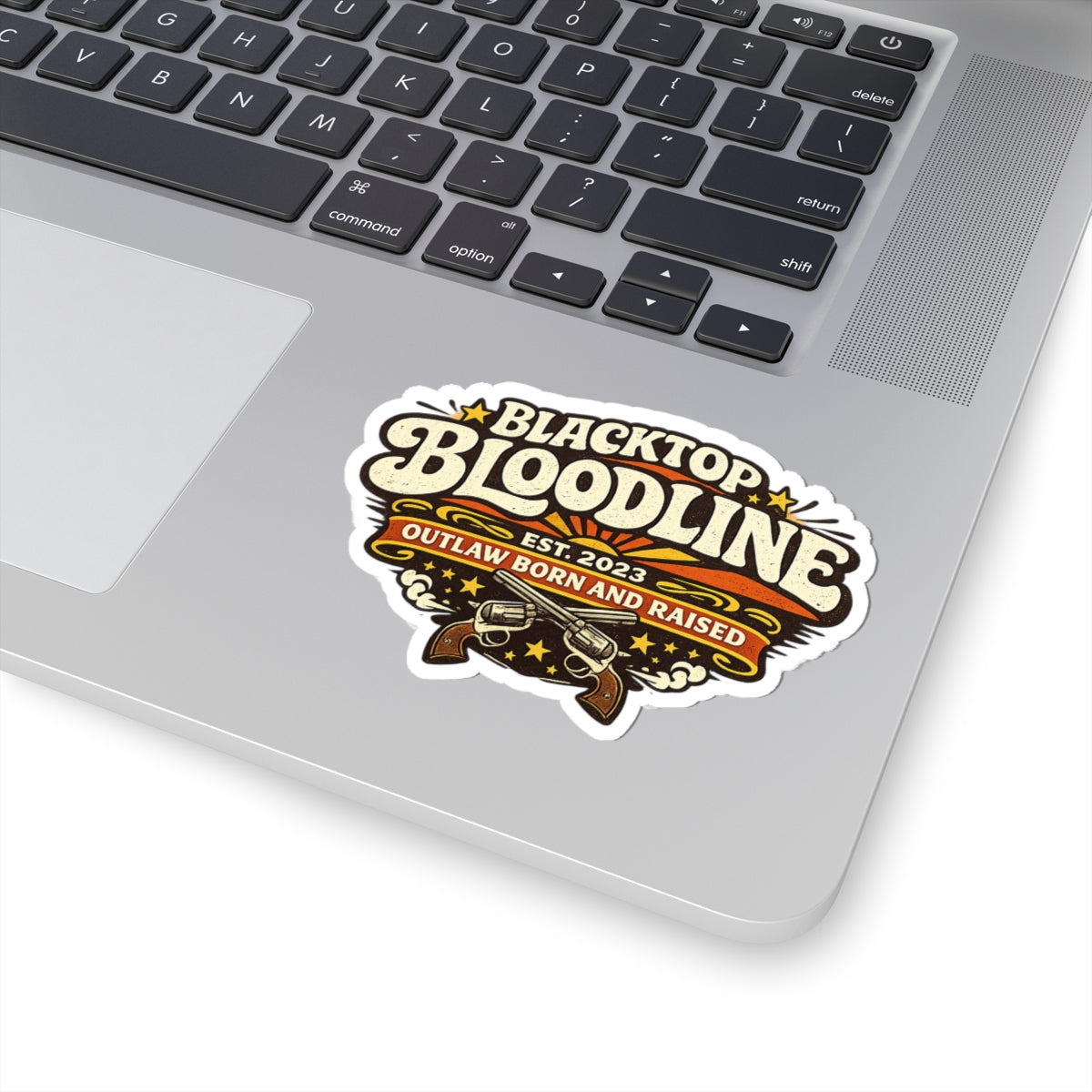 Retro Outlaw — Born & Raised Kiss-Cut Sticker