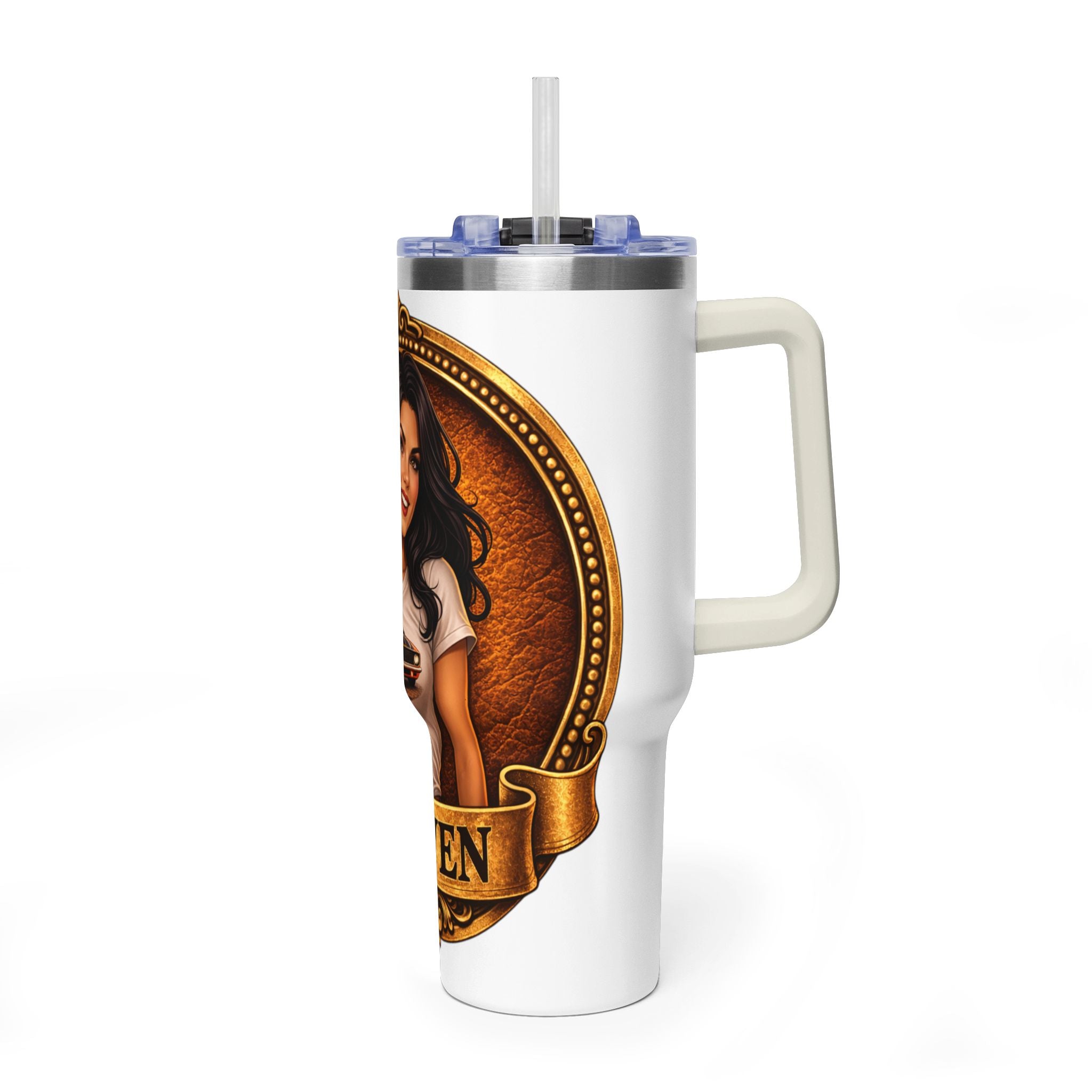 Retro Outlaw | Pin-Up Girl Series | Raven — 40oz Tumbler