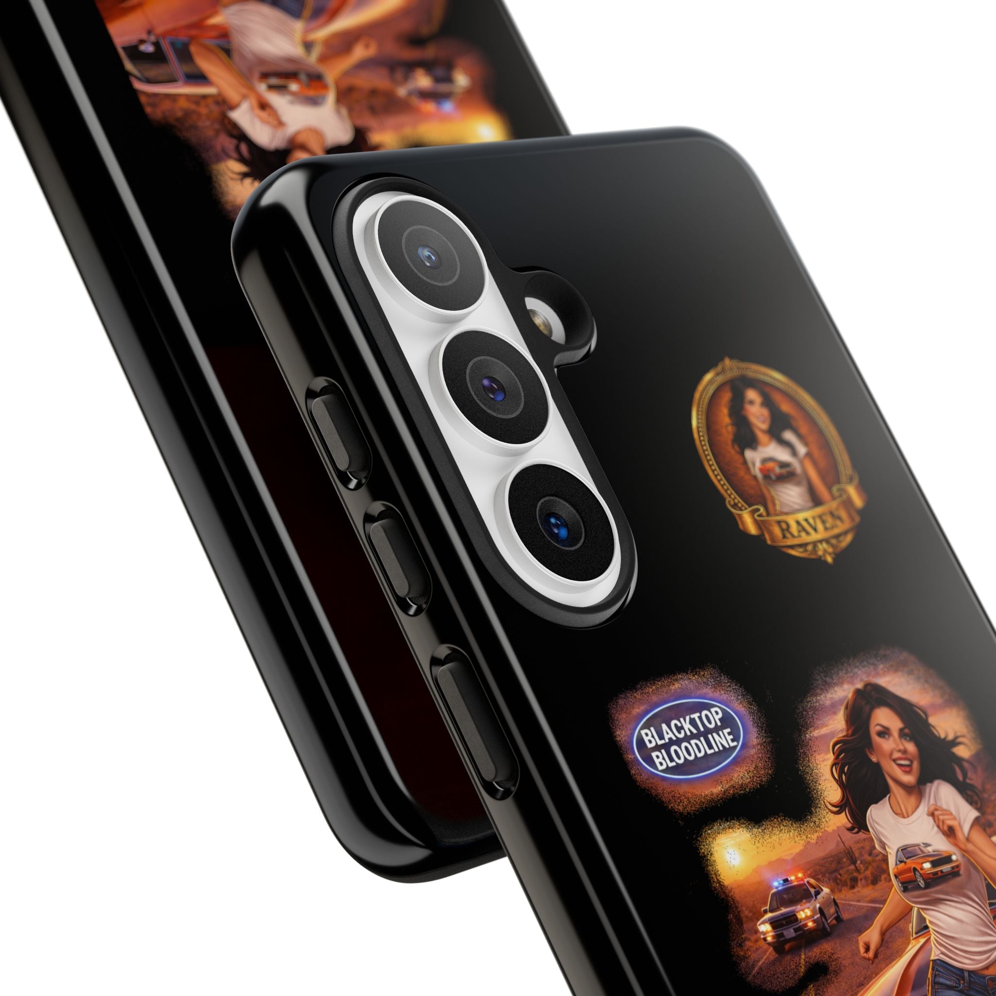 Retro Outlaw | Pin-Up Girl Series | Raven — Tough Phone Case