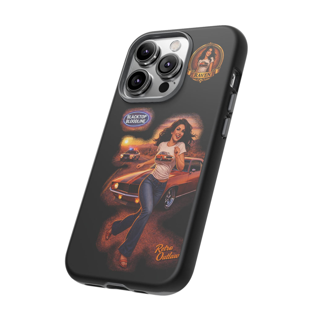 Retro Outlaw | Pin-Up Girl Series | Raven — Tough Phone Case