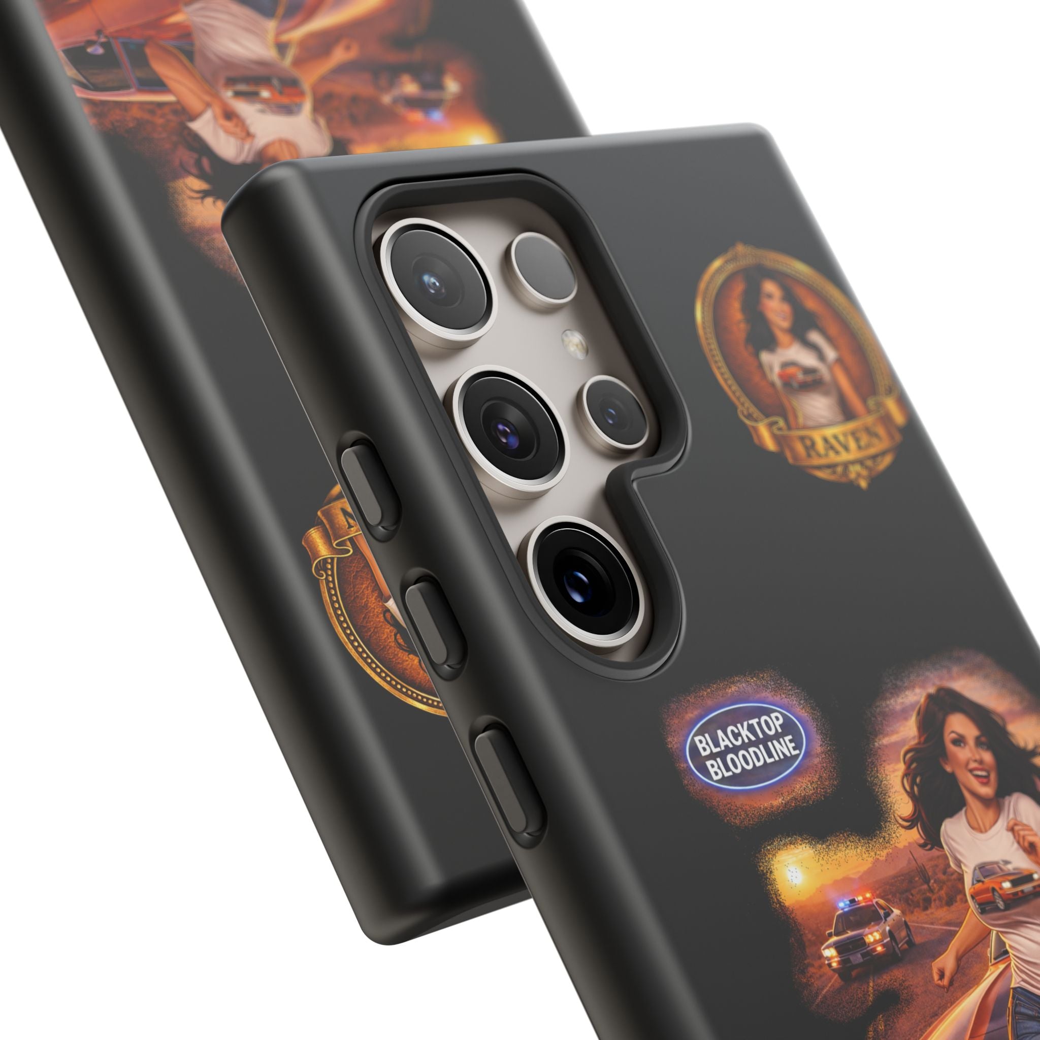 Retro Outlaw | Pin-Up Girl Series | Raven — Tough Phone Case