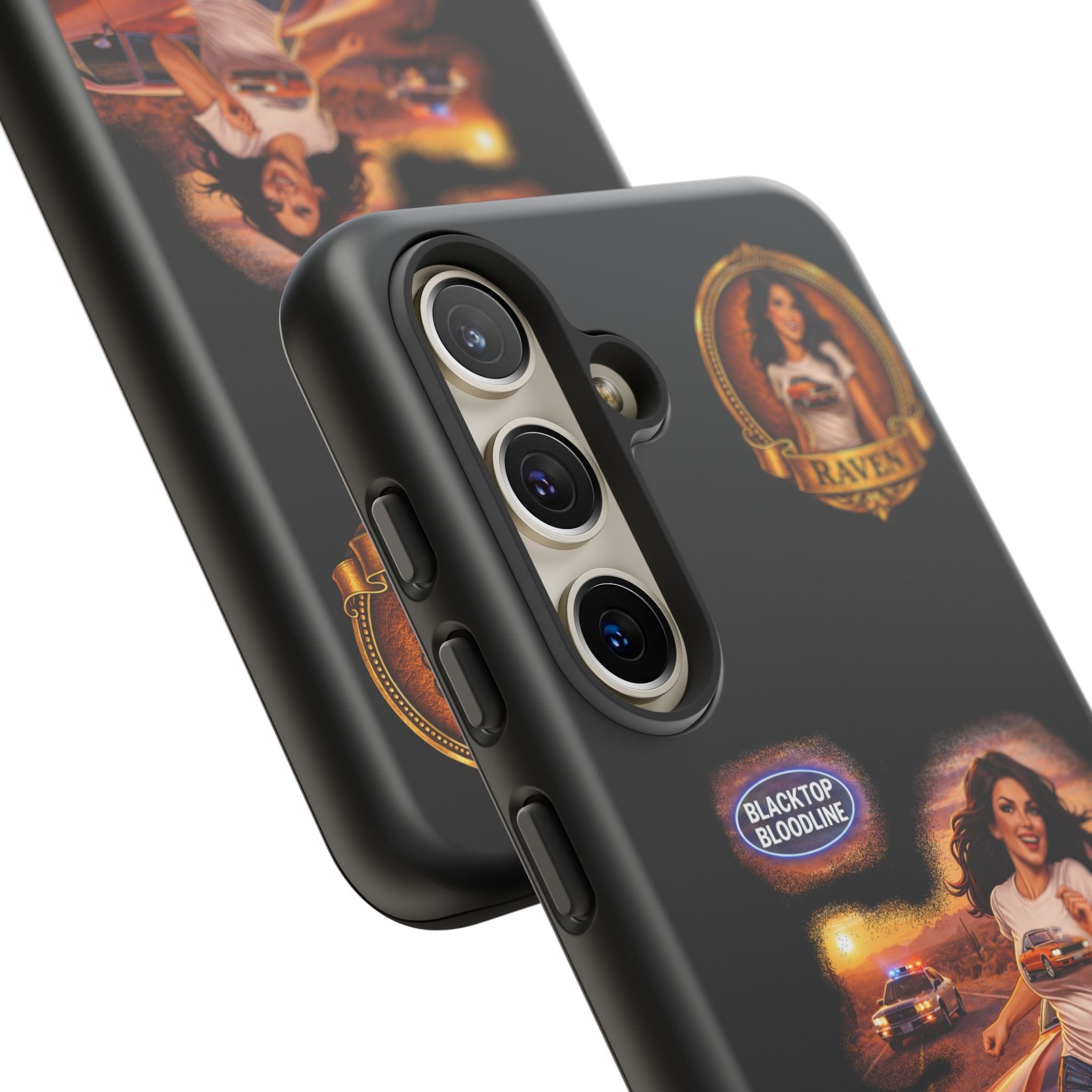 Retro Outlaw | Pin-Up Girl Series | Raven — Tough Phone Case