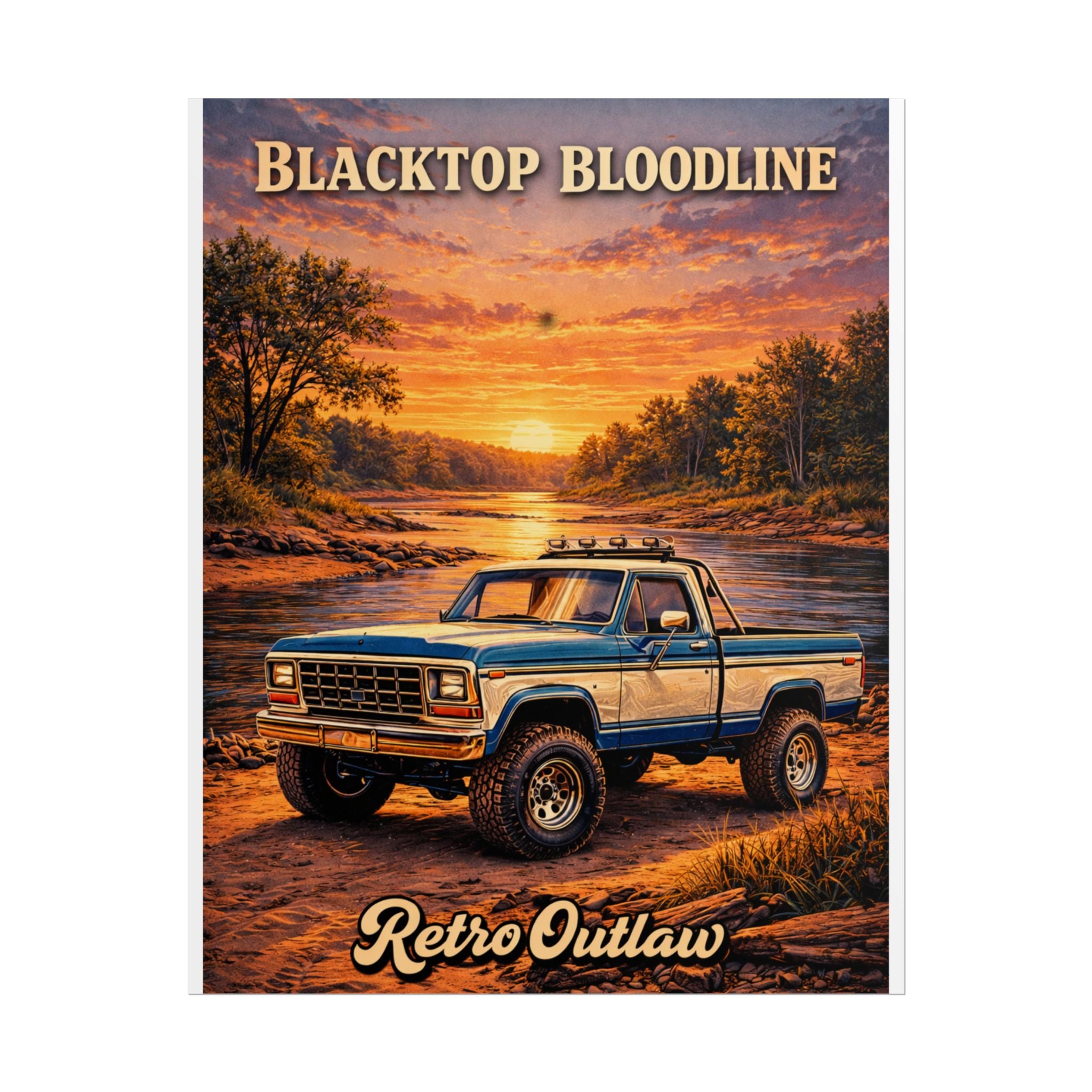 Retro Outlaw — Vintage Truck Rolled Poster