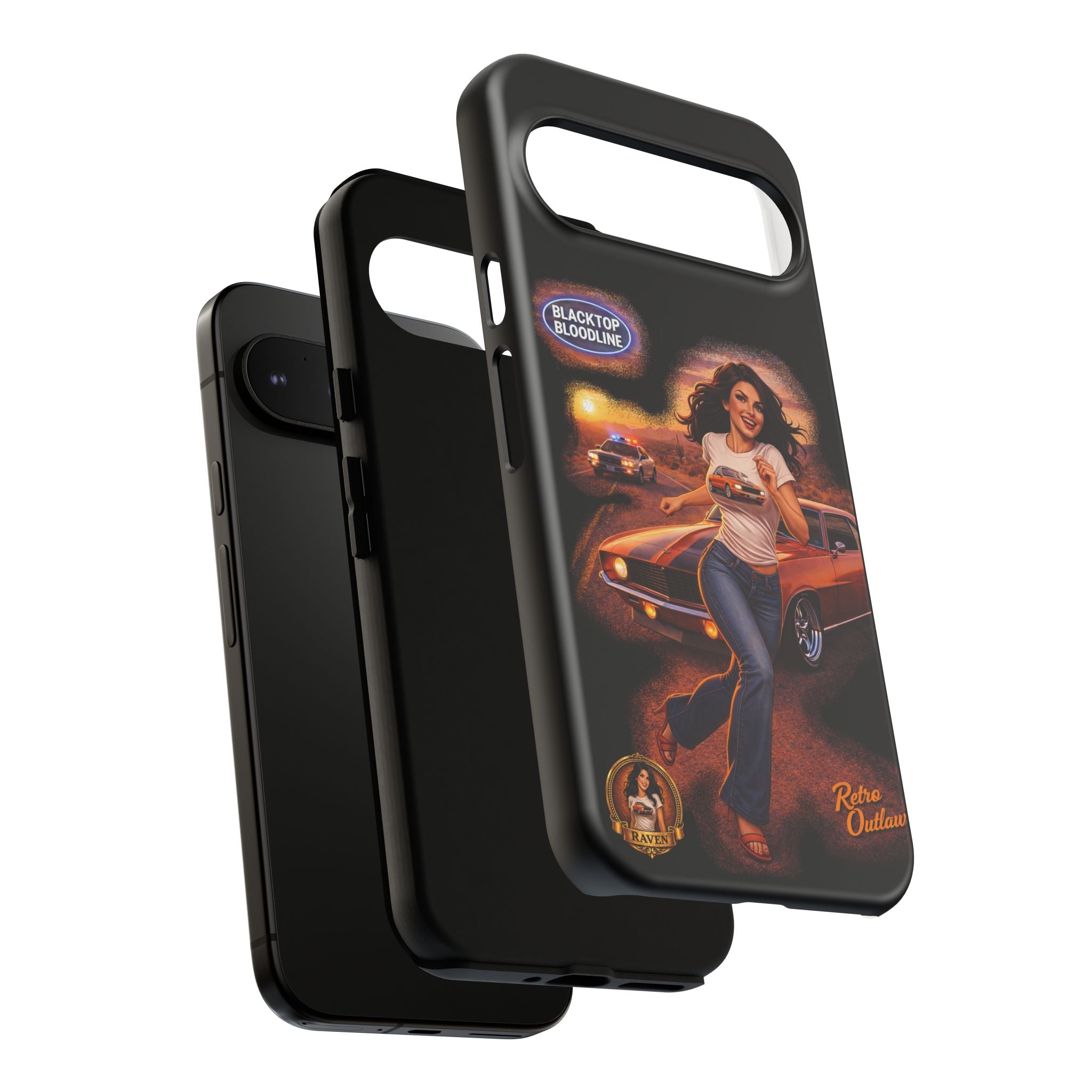 Retro Outlaw | Pin-Up Girl Series | Raven — Tough Phone Case