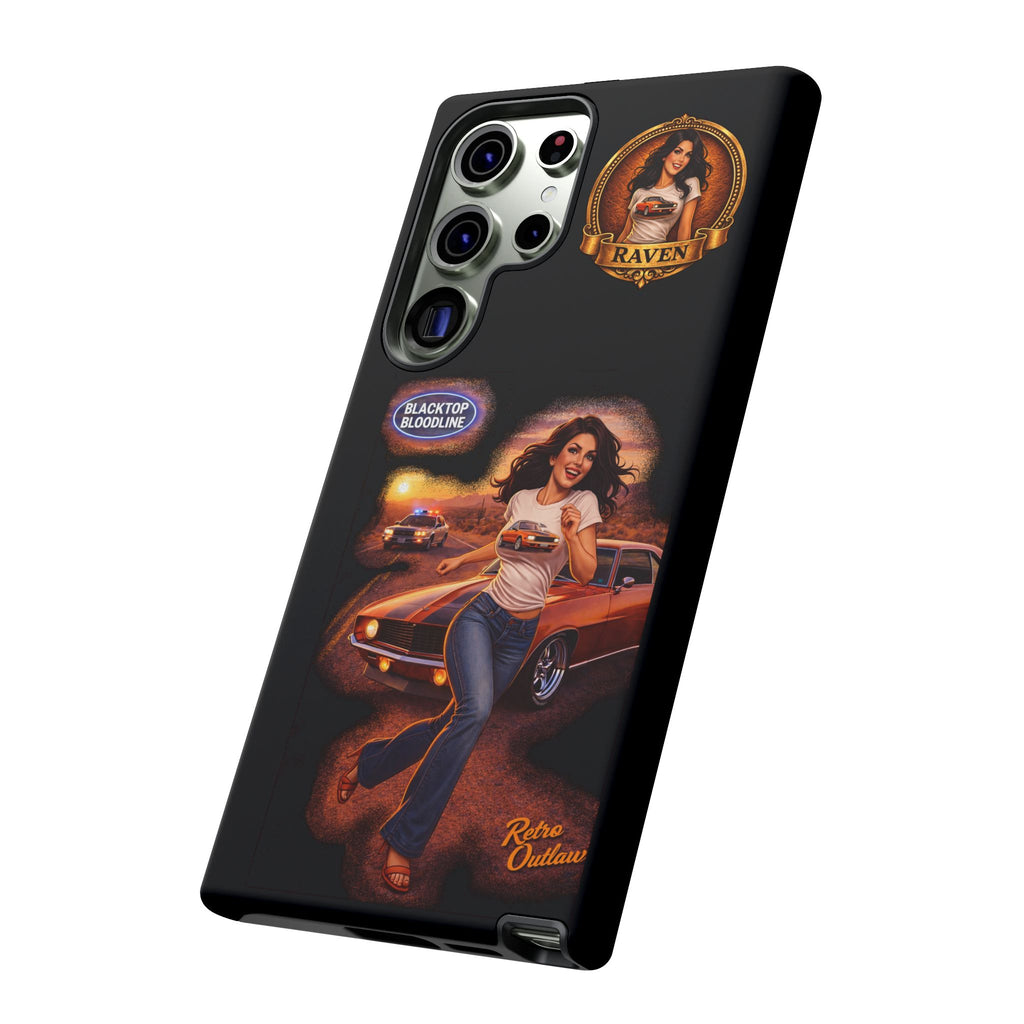 Retro Outlaw | Pin-Up Girl Series | Raven — Tough Phone Case