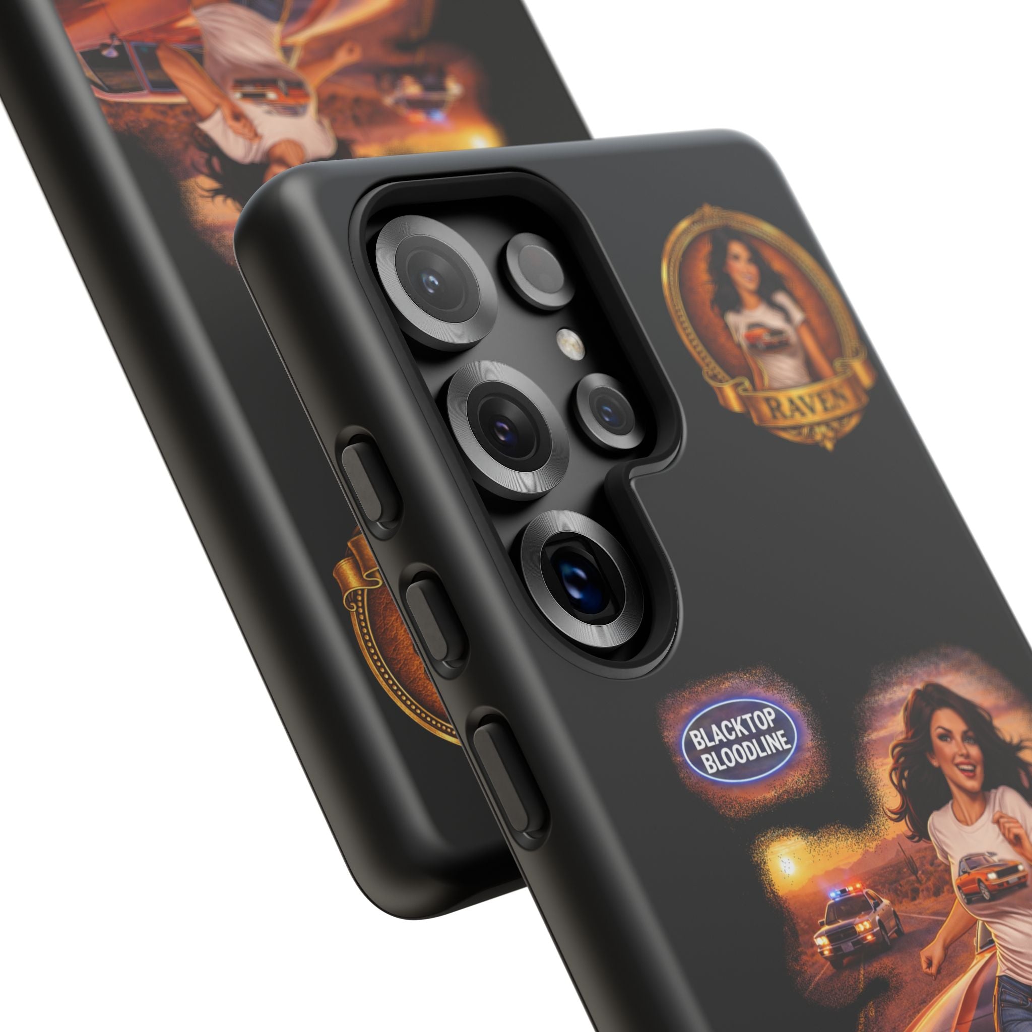 Retro Outlaw | Pin-Up Girl Series | Raven — Tough Phone Case