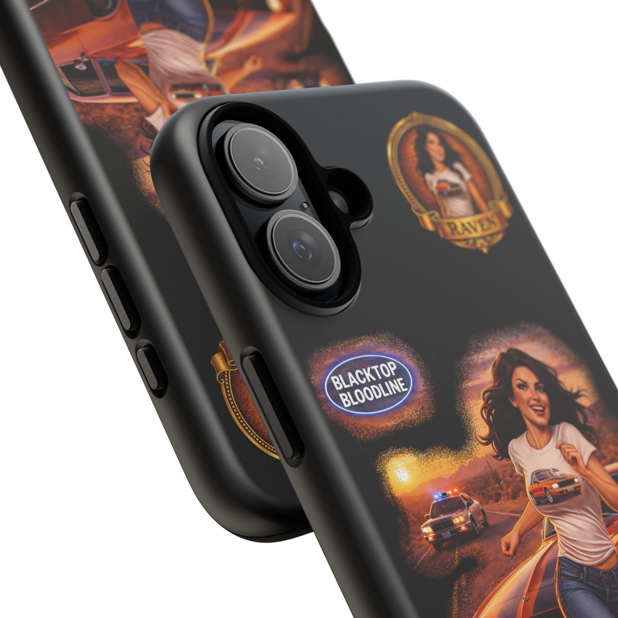 Retro Outlaw | Pin-Up Girl Series | Raven — Tough Phone Case