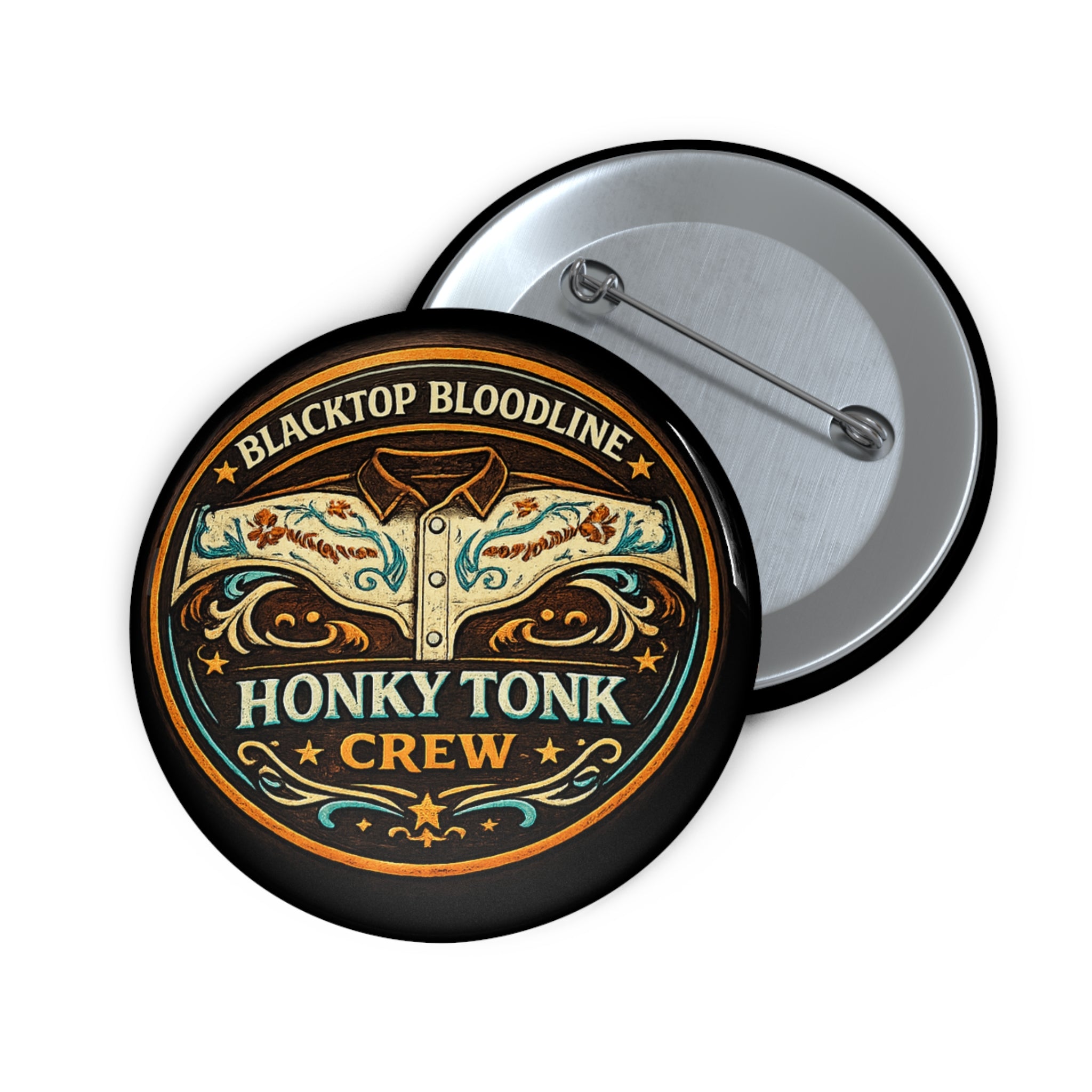 Retro Outlaw — Honky Tonk Crew Pin Button
