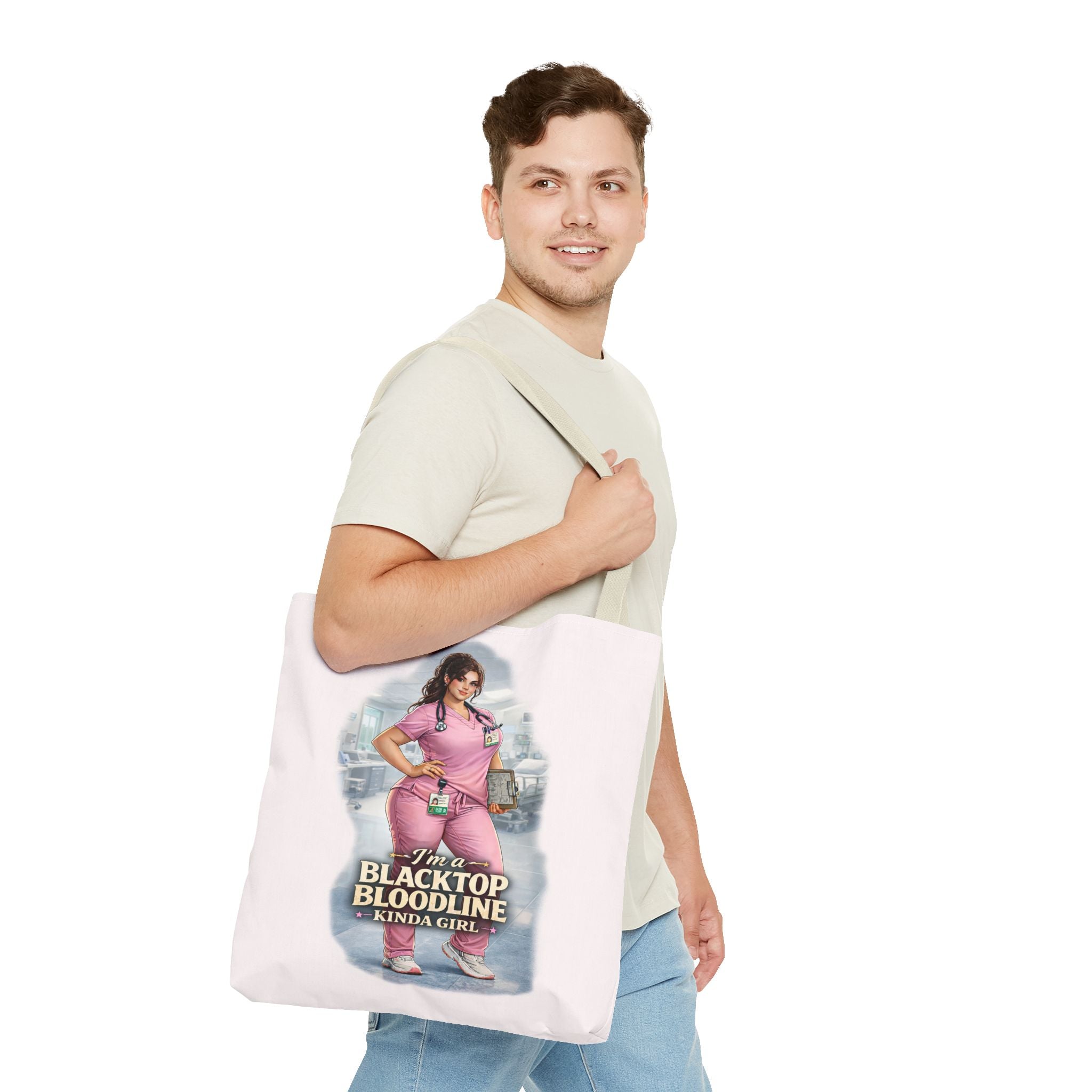 Blacktop Bloodline Kinda Girl – Nurse Tote Bag (Healthcare Hero Edition)