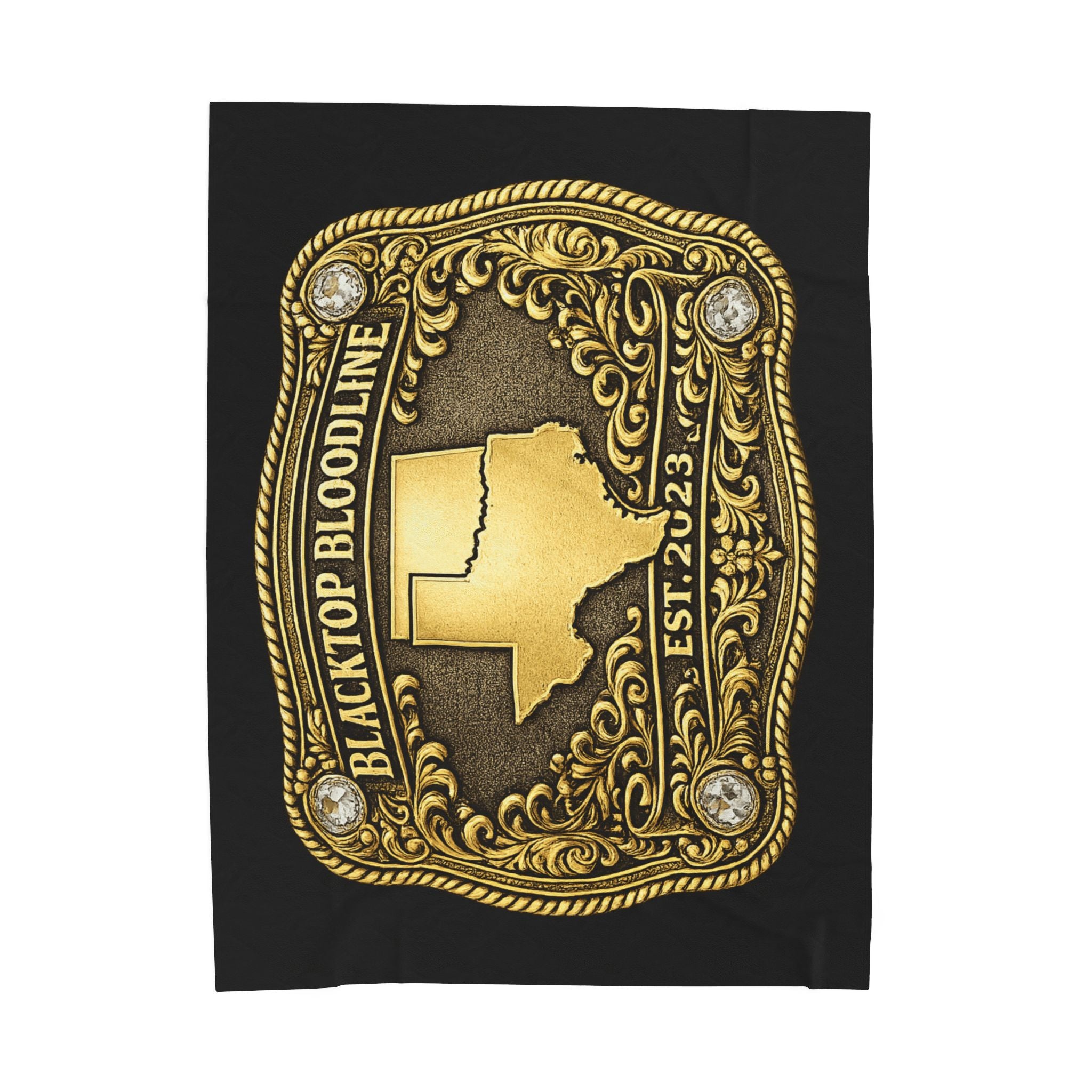 Gold Buckle — Velveteen Plush Blanket