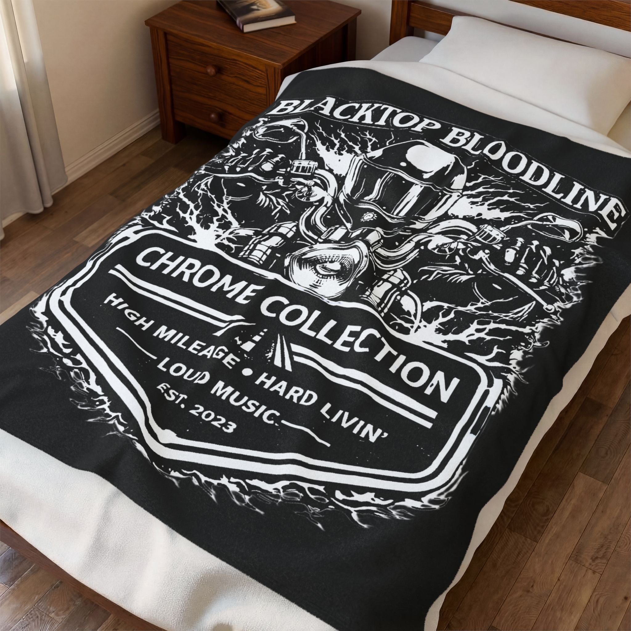 Chrome Collection — Velveteen Throw Blanket