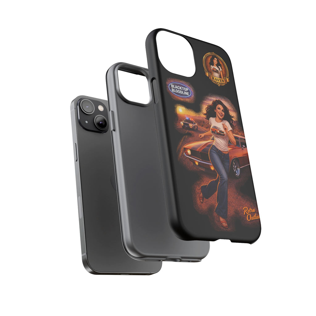 Retro Outlaw | Pin-Up Girl Series | Raven — Tough Phone Case