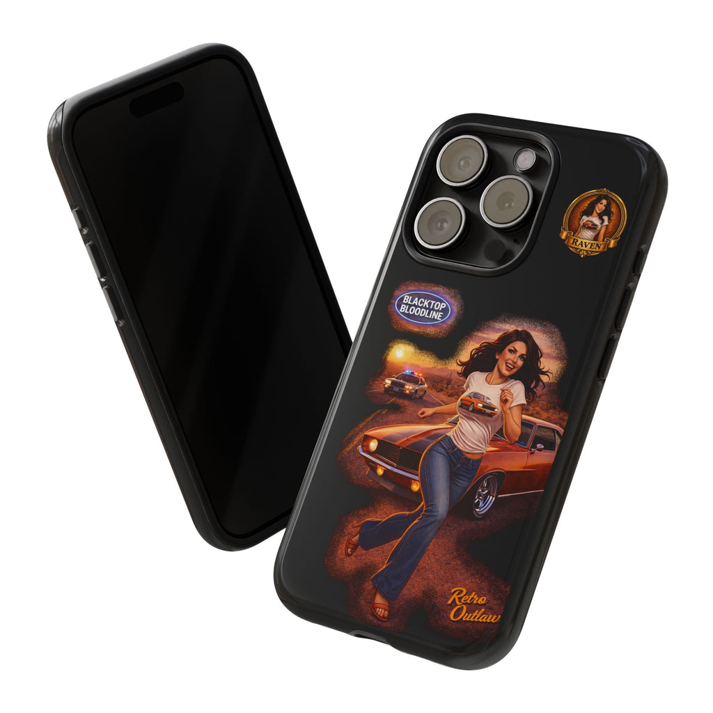 Retro Outlaw | Pin-Up Girl Series | Raven — Tough Phone Case