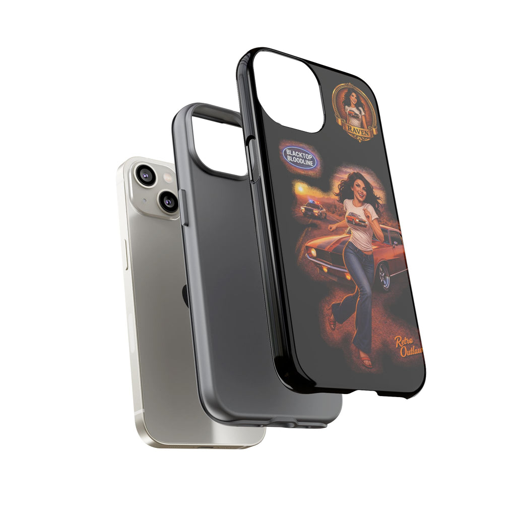 Retro Outlaw | Pin-Up Girl Series | Raven — Tough Phone Case
