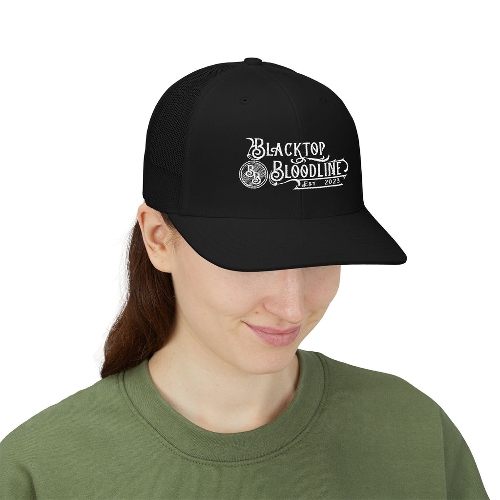 Blacktop Bloodline Original Logo - Embroidered Snapback Trucker Hat 🎁 FREE Sticker Promo