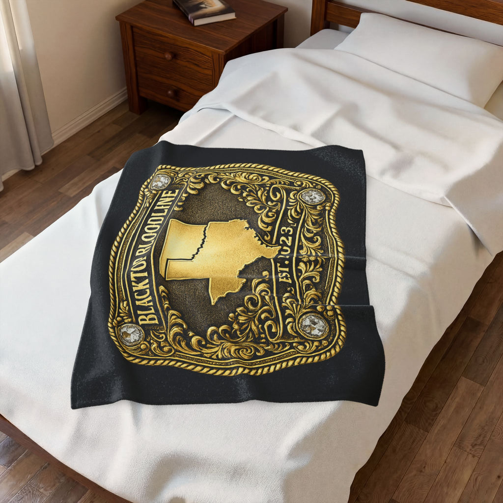 Gold Buckle — Velveteen Plush Blanket