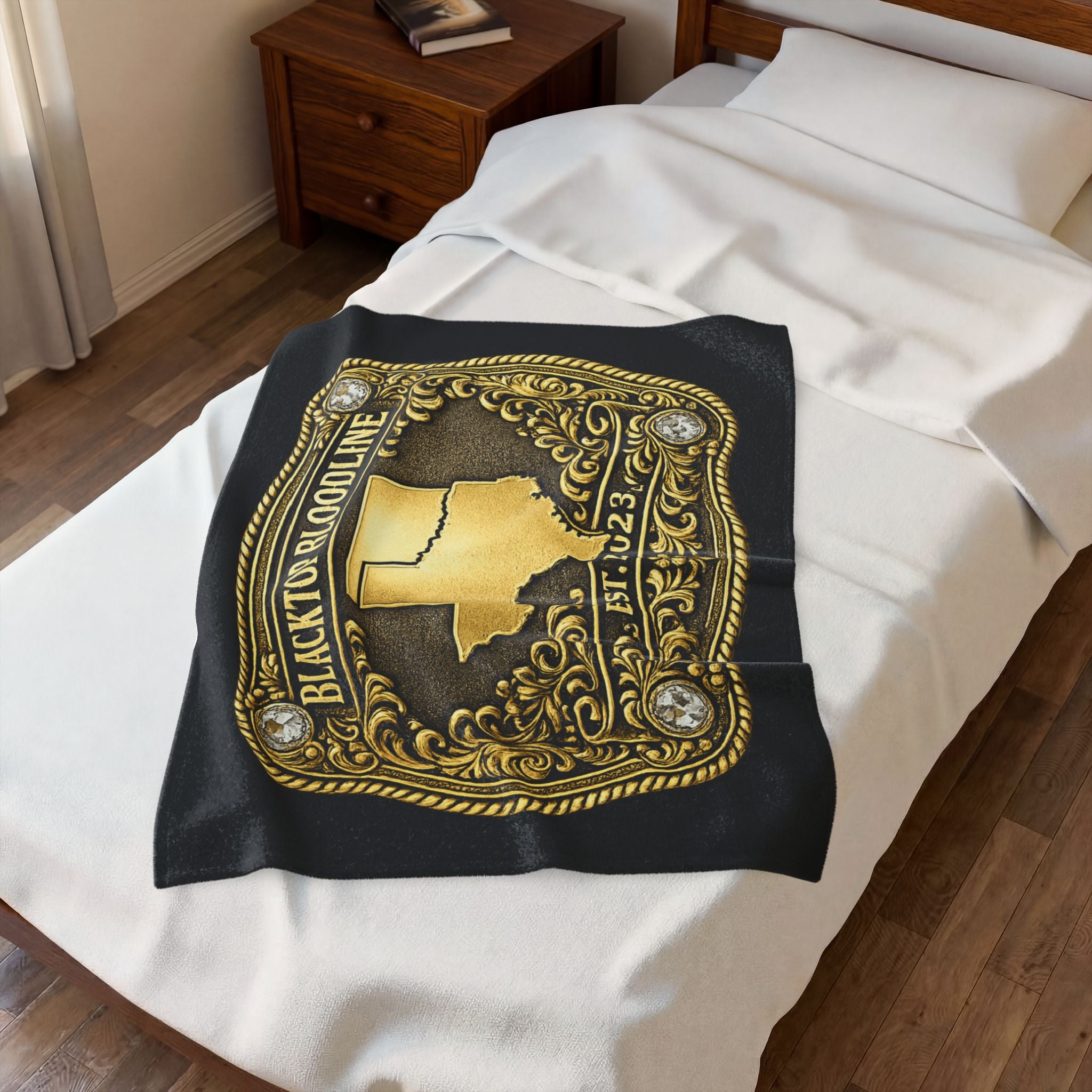 Gold Buckle — Velveteen Plush Blanket