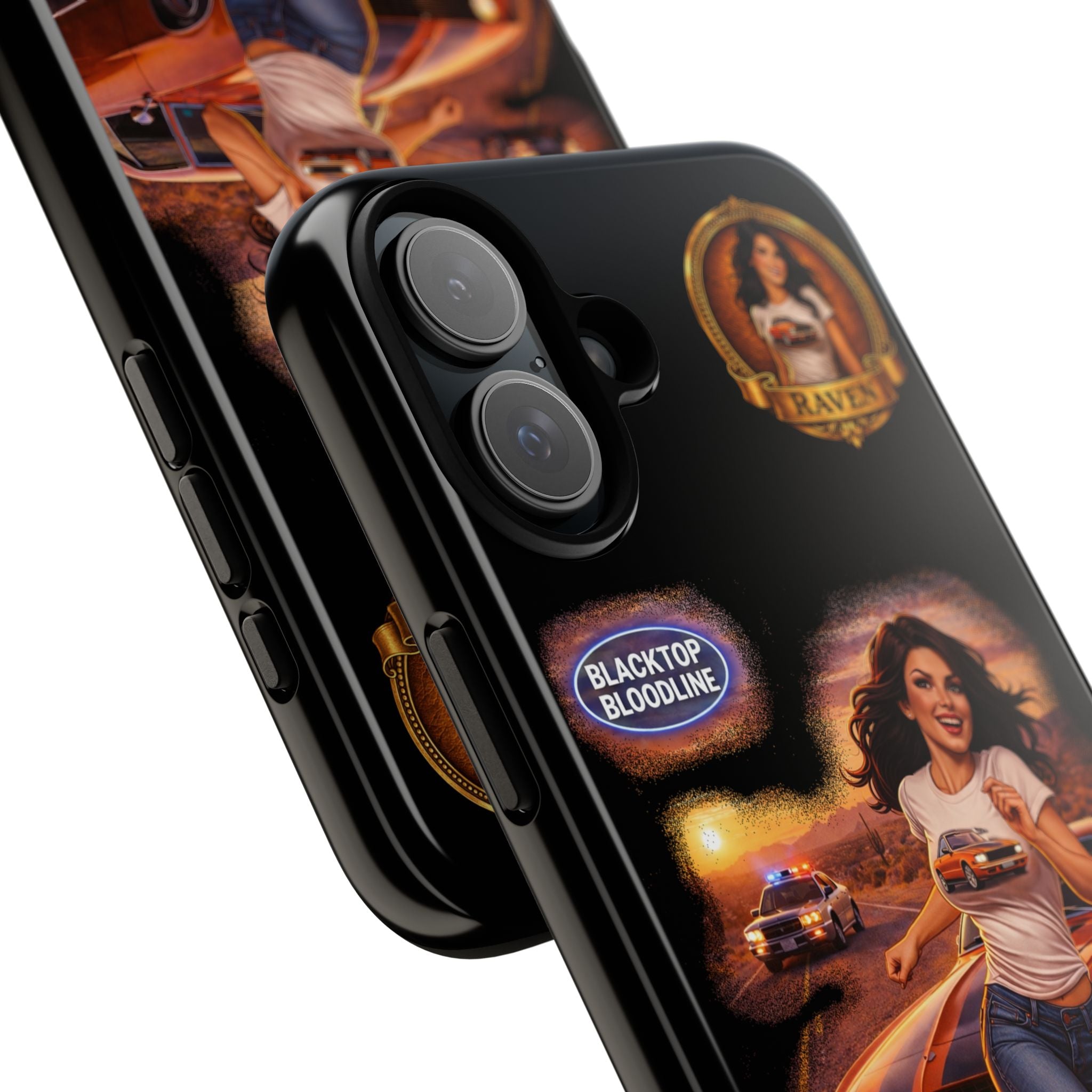 Retro Outlaw | Pin-Up Girl Series | Raven — Tough Phone Case