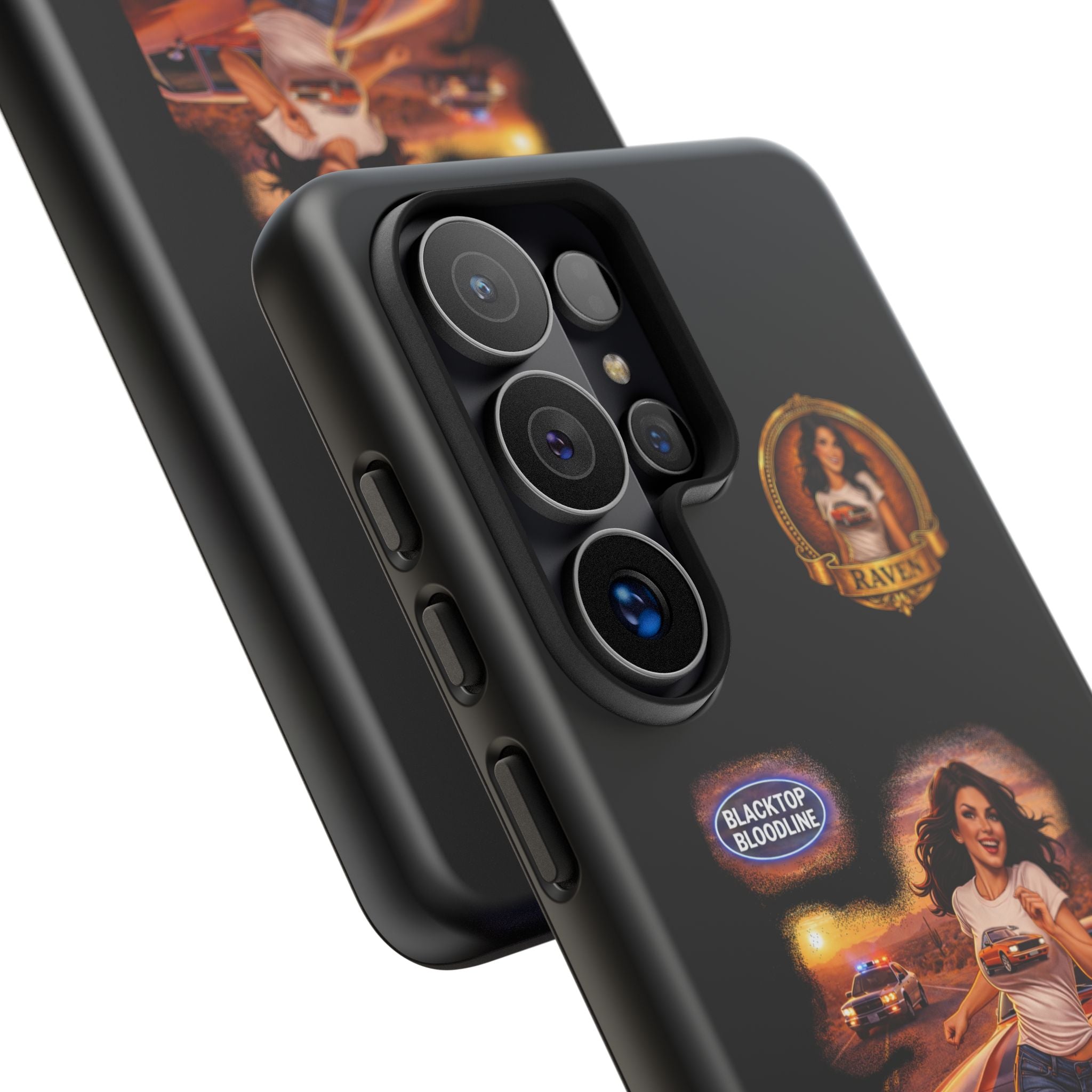 Retro Outlaw | Pin-Up Girl Series | Raven — Tough Phone Case