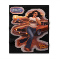 Retro Outlaw | Pin-Up Girl Series | Raven — Cozy Throw