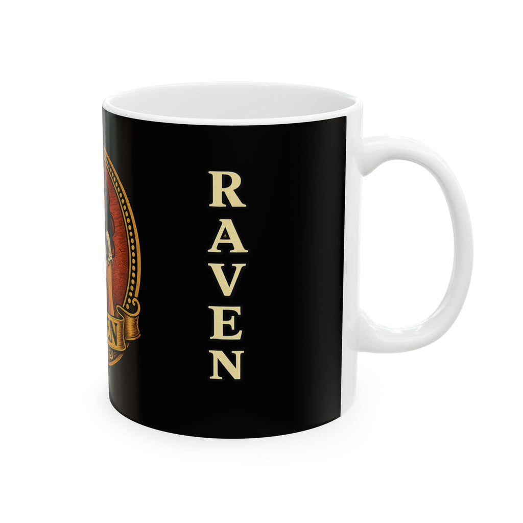 Retro Outlaw | Pin-Up Girl Series | Raven — Ceramic Coffee Mug