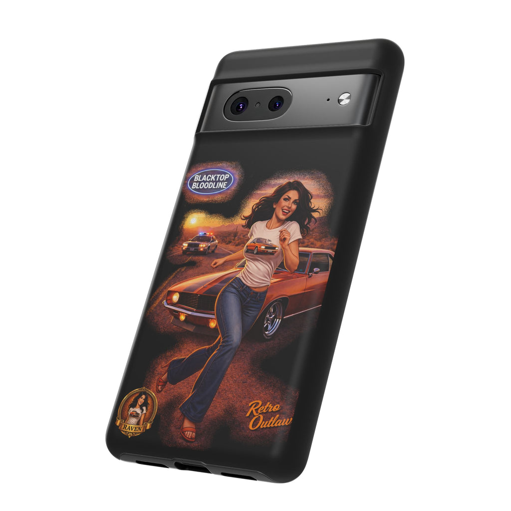 Retro Outlaw | Pin-Up Girl Series | Raven — Tough Phone Case