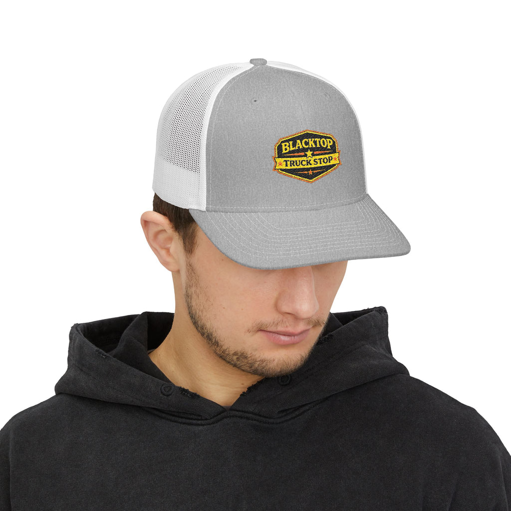 Blacktop Truck Stop — Embroidered Trucker Cap