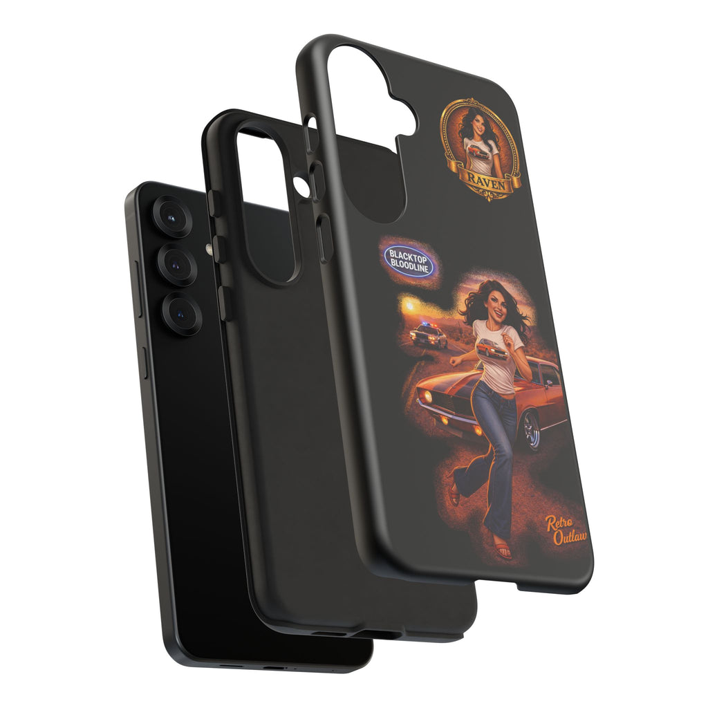 Retro Outlaw | Pin-Up Girl Series | Raven — Tough Phone Case