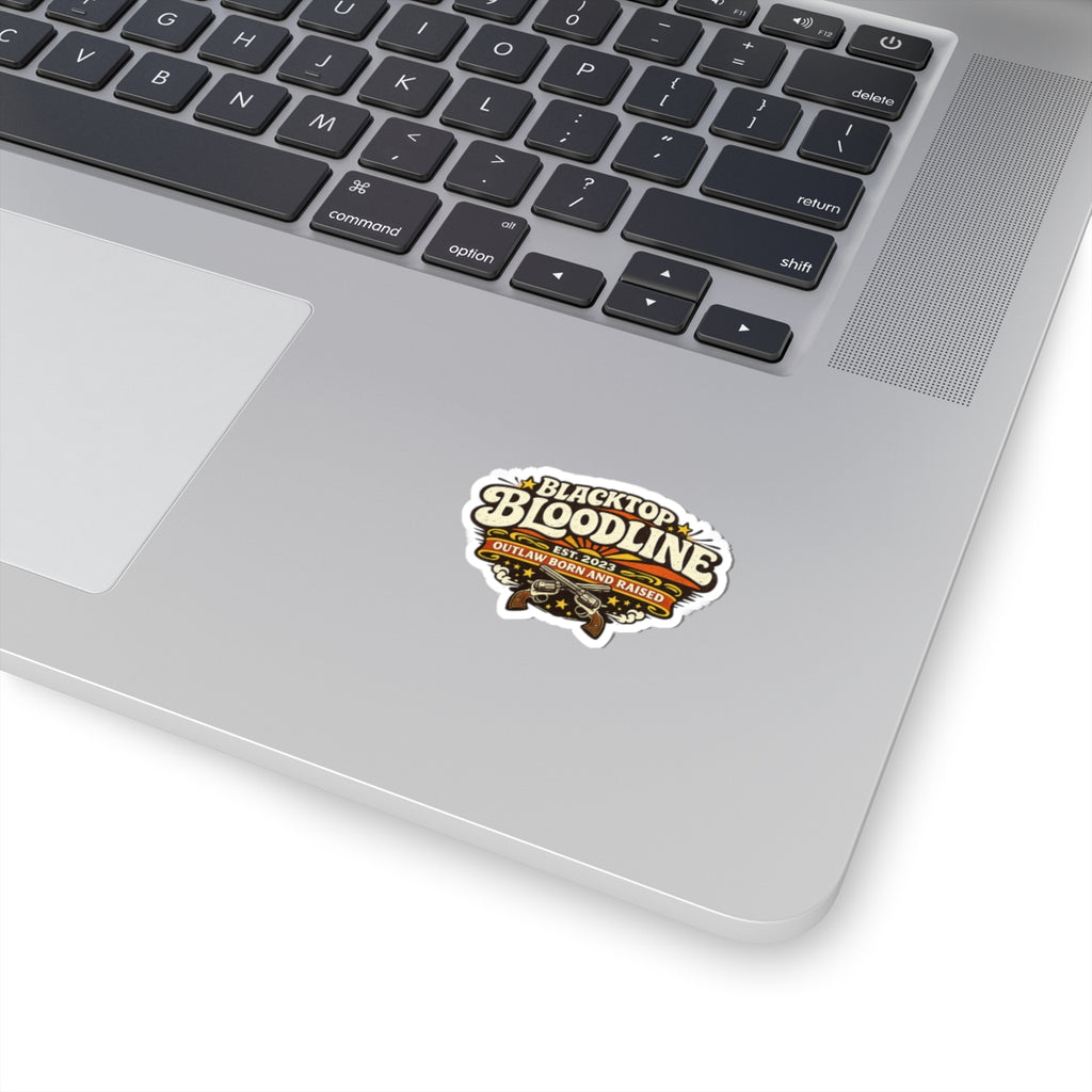 Retro Outlaw — Born & Raised Kiss-Cut Sticker