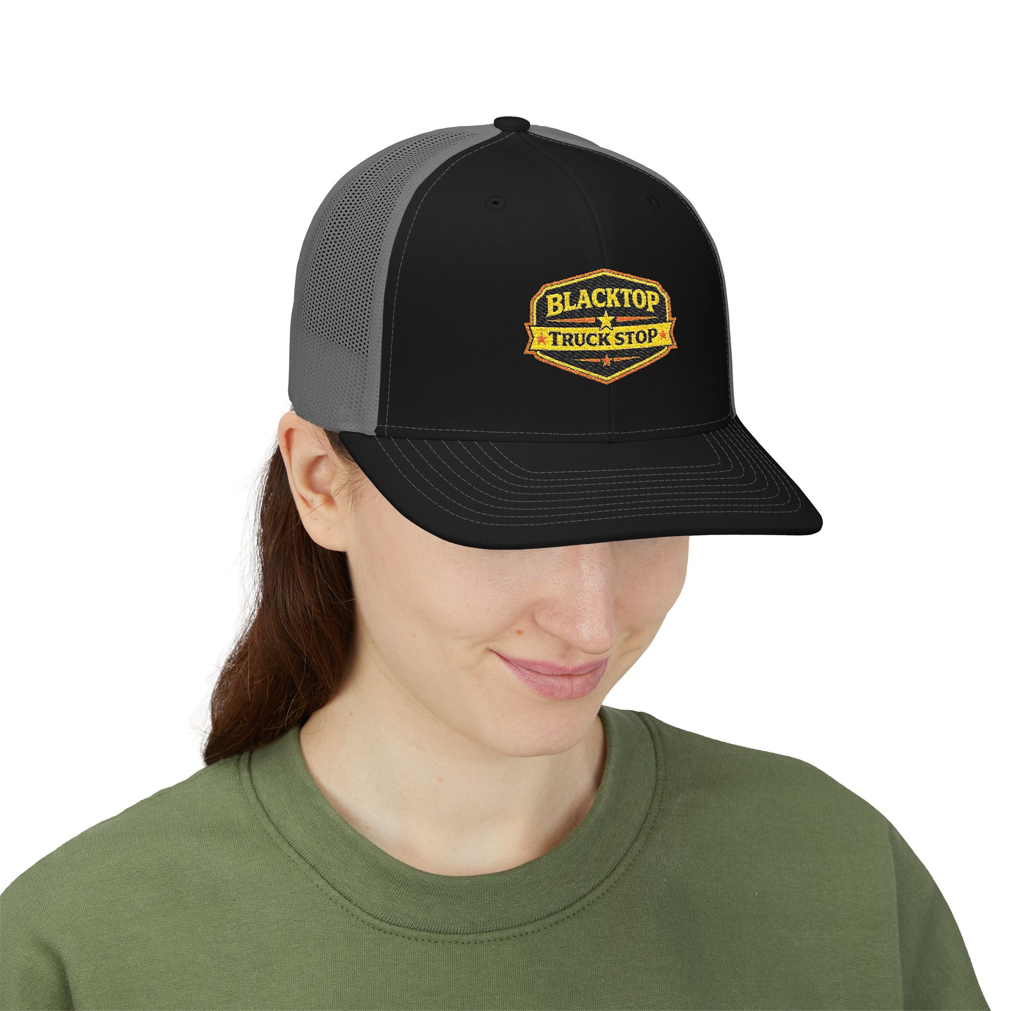 Blacktop Truck Stop — Embroidered Trucker Cap